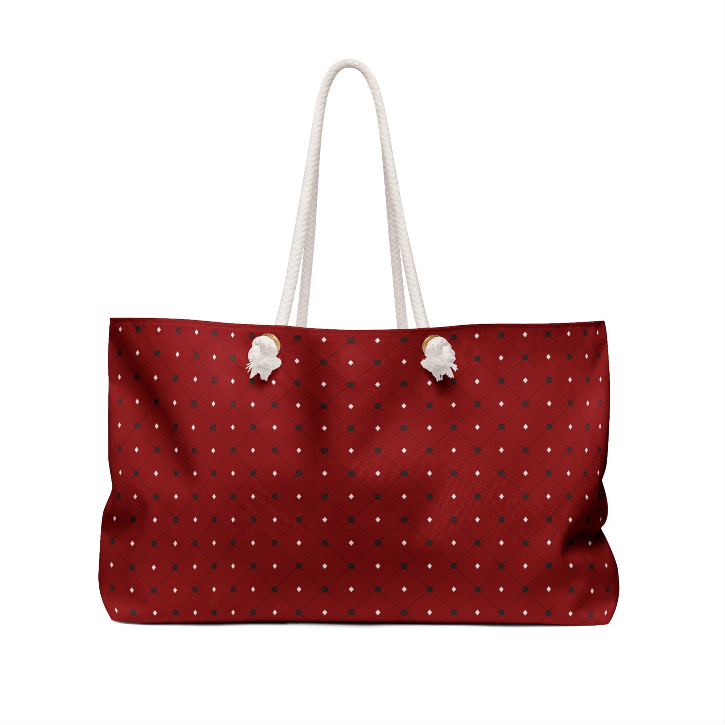 Weekender Bag - Red with Black Tuft-look