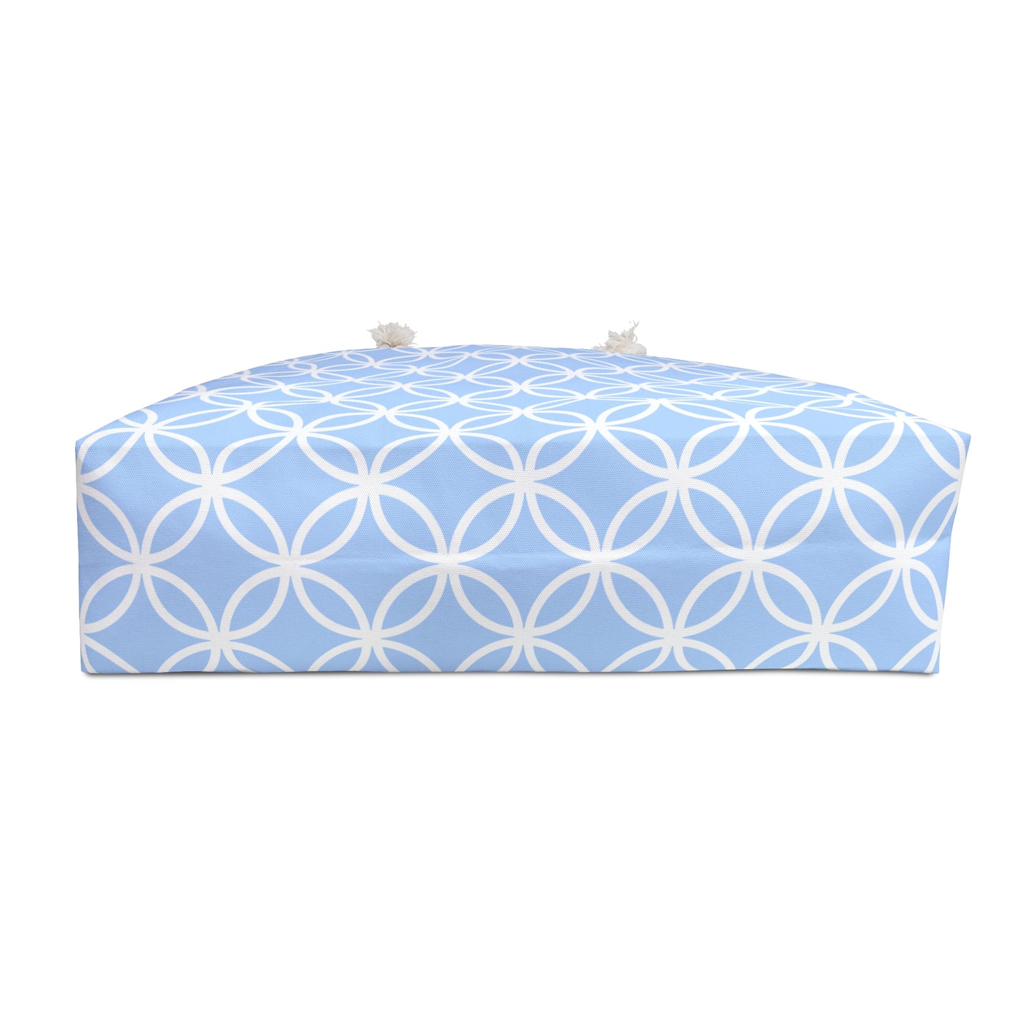 Weekender Bag - Light Blue and White Geometric Circles