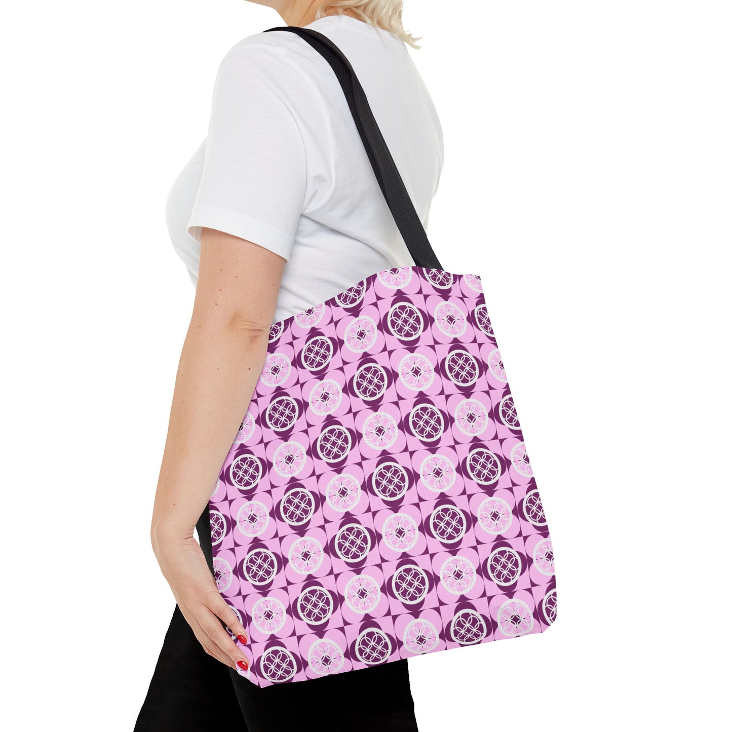 Classic Tote - Vibrant Pink Geometric Floral