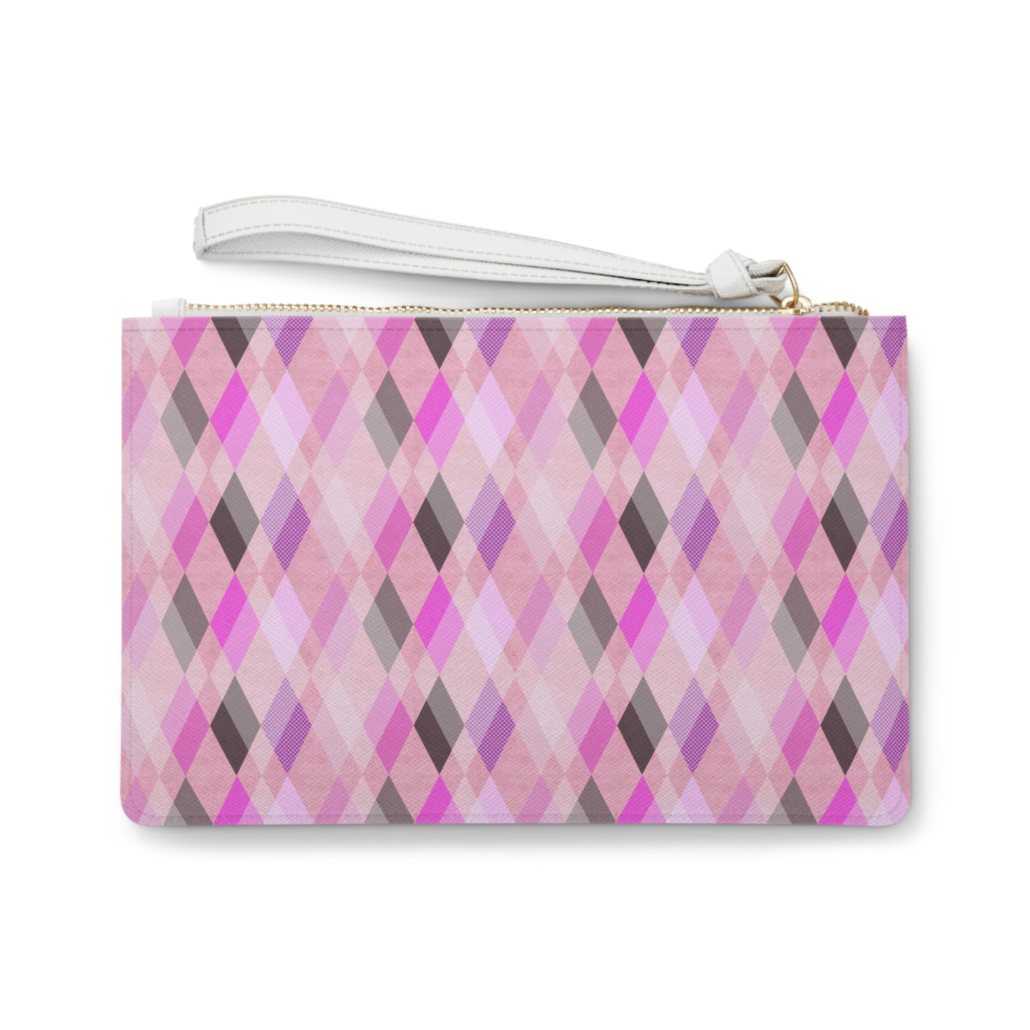 Clutch Bag - Chic Pink Argyle Inspired