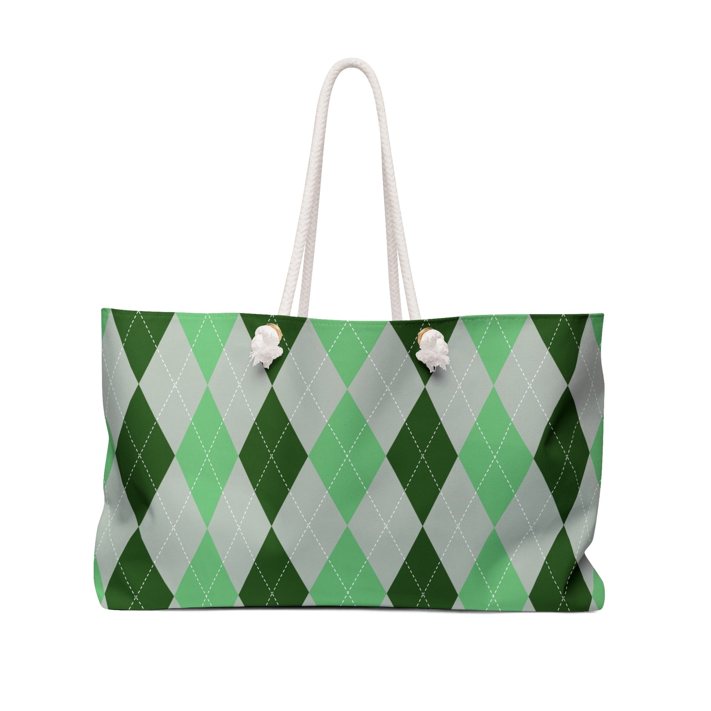 Weekender Bag - Green Argyle