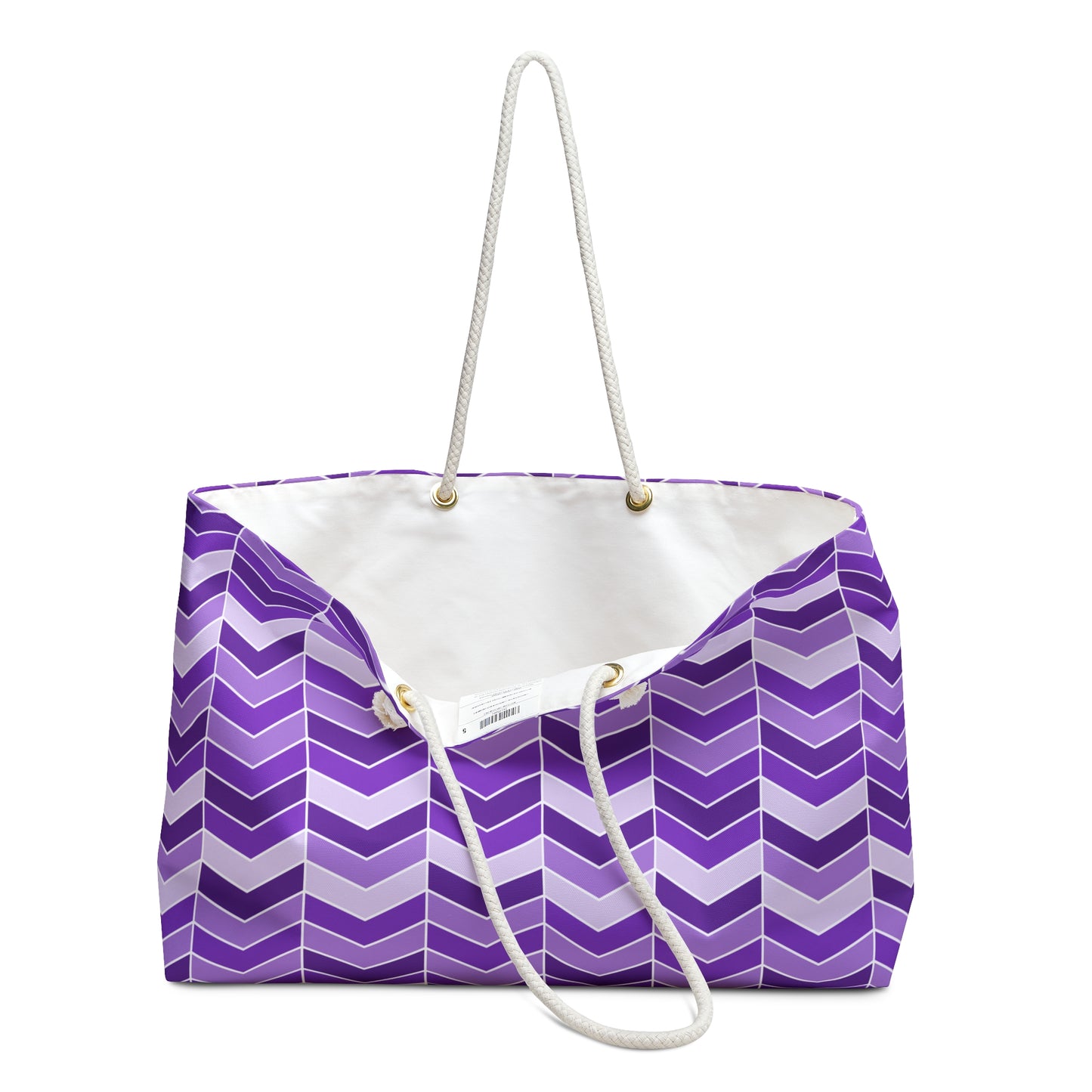 Weekender Bag - Stylish Multi-Purple Chevron