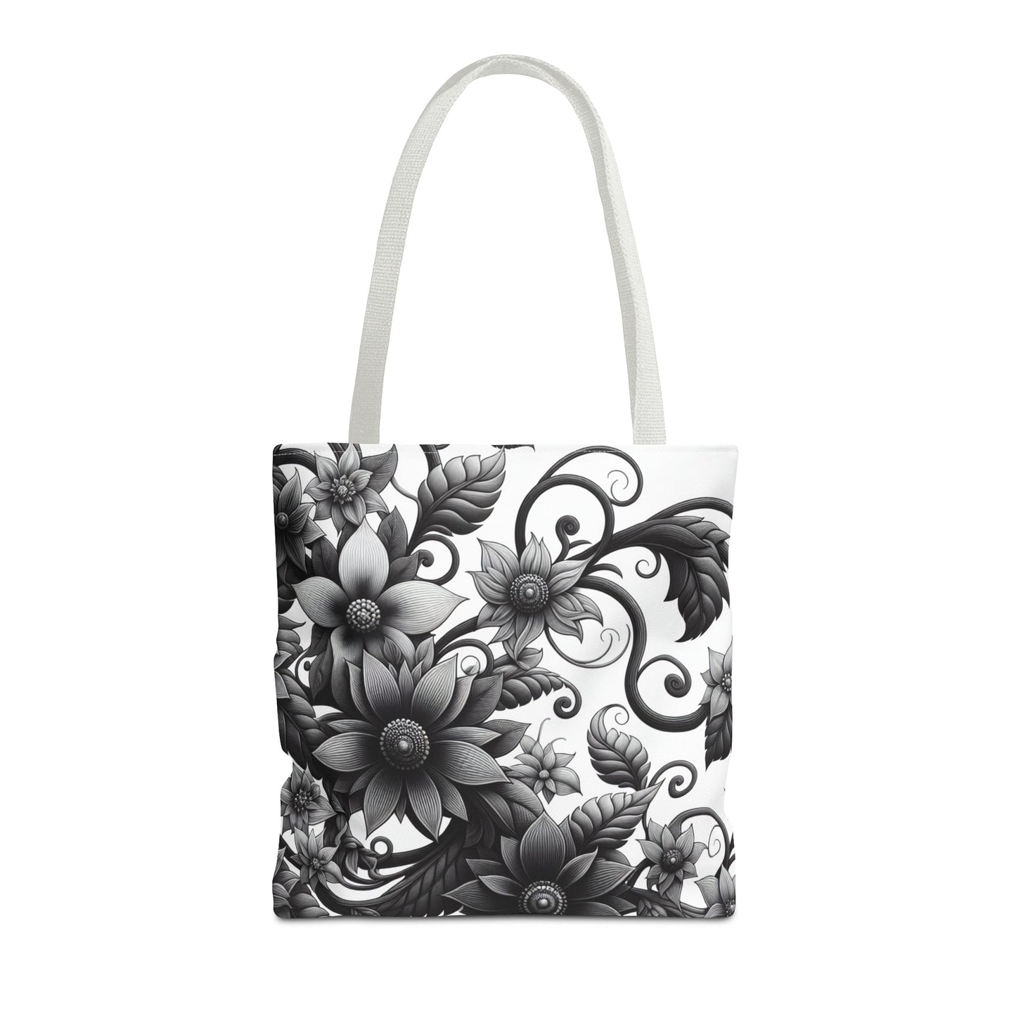 Classic Tote - Black and White Floral