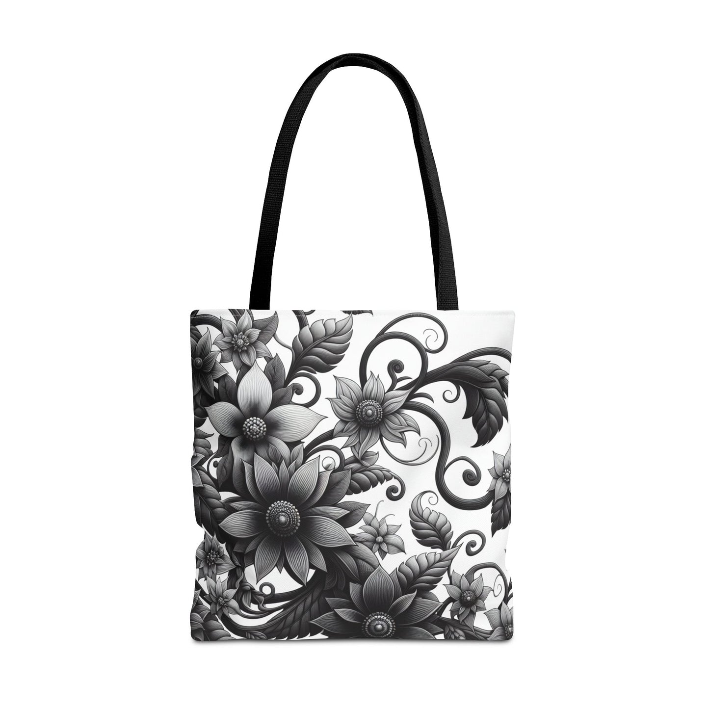 Classic Tote - Black and White Floral