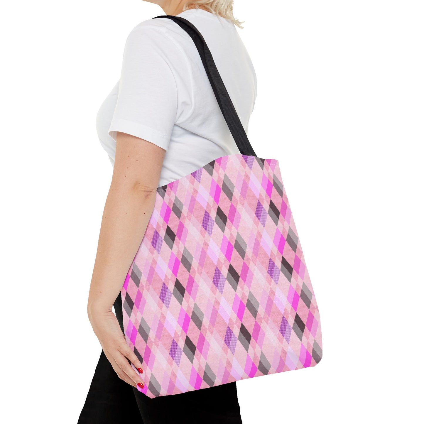 Classic Tote - Chic Pink Argyle Inspired