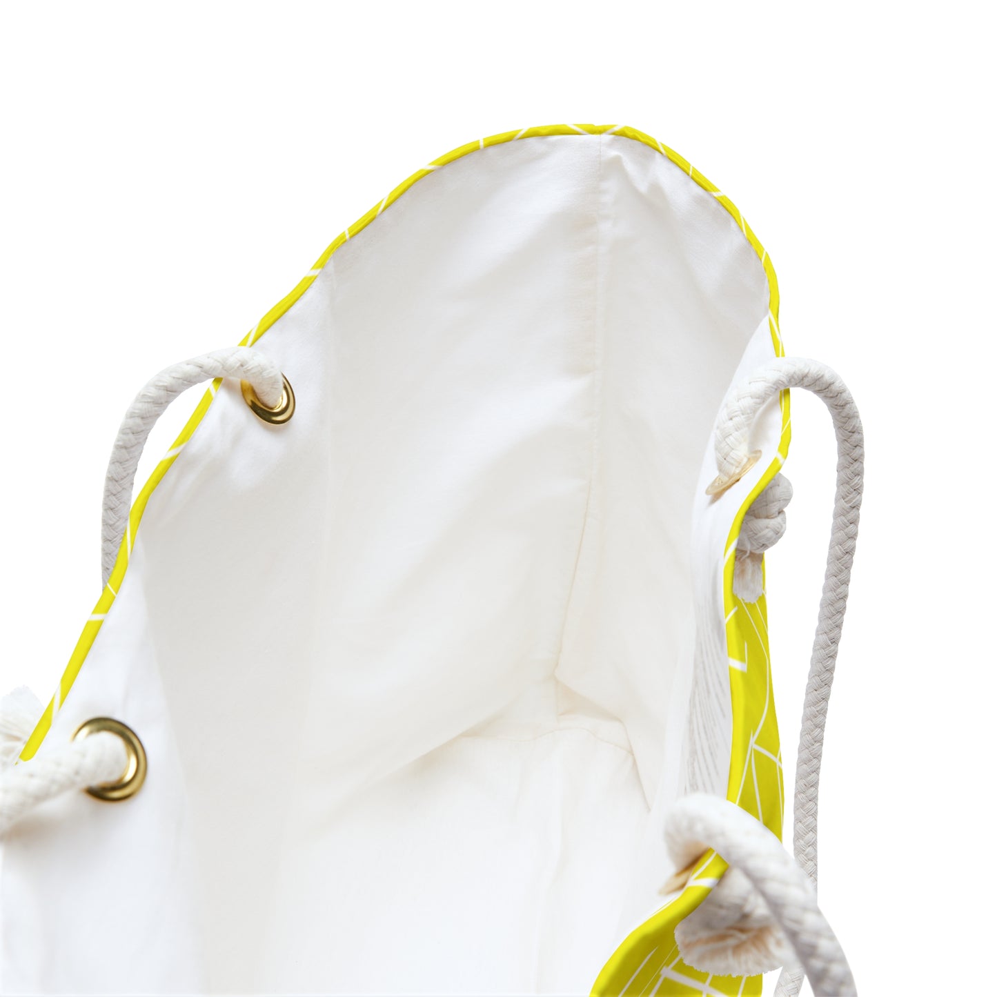 Weekender Bag - Bright Yellow Chevron Pattern