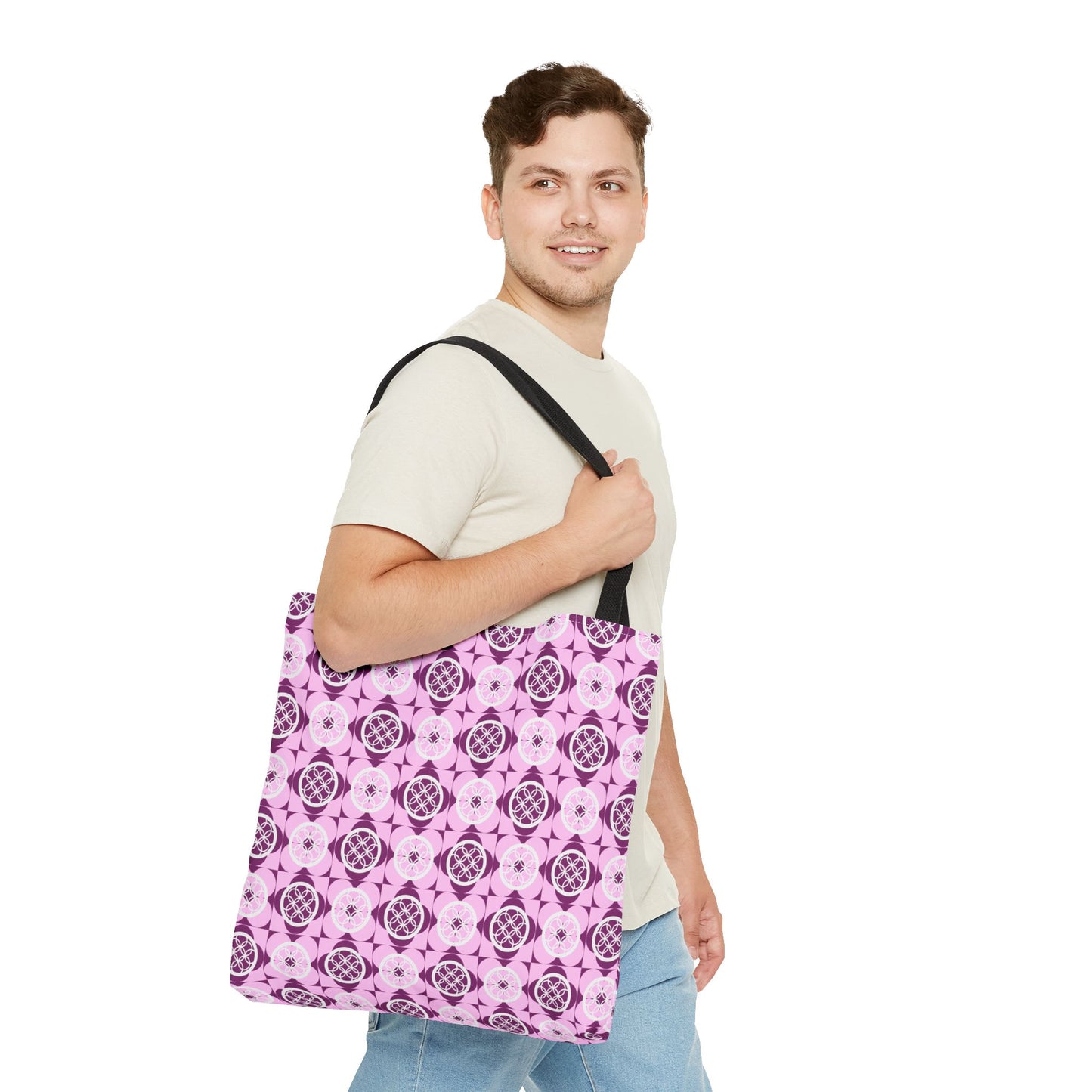 Classic Tote - Vibrant Pink Geometric Floral