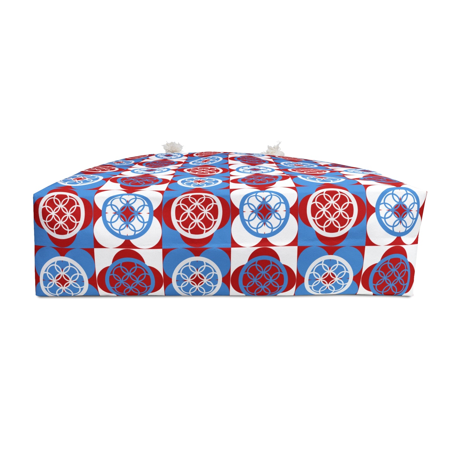 Weekender Bag - Red White Blue Geometric Floral
