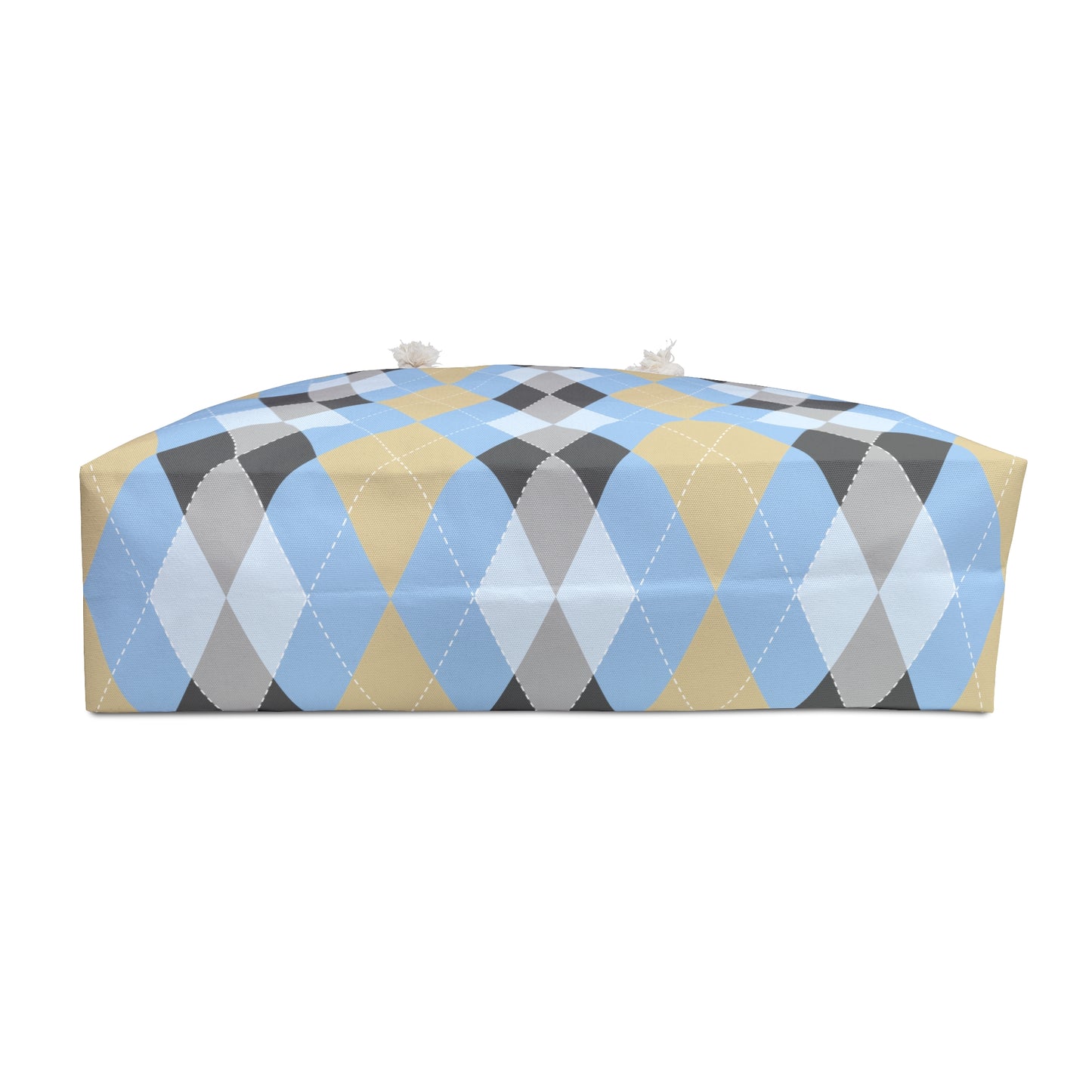 Weekender Bag - Blue and Tan Argyle