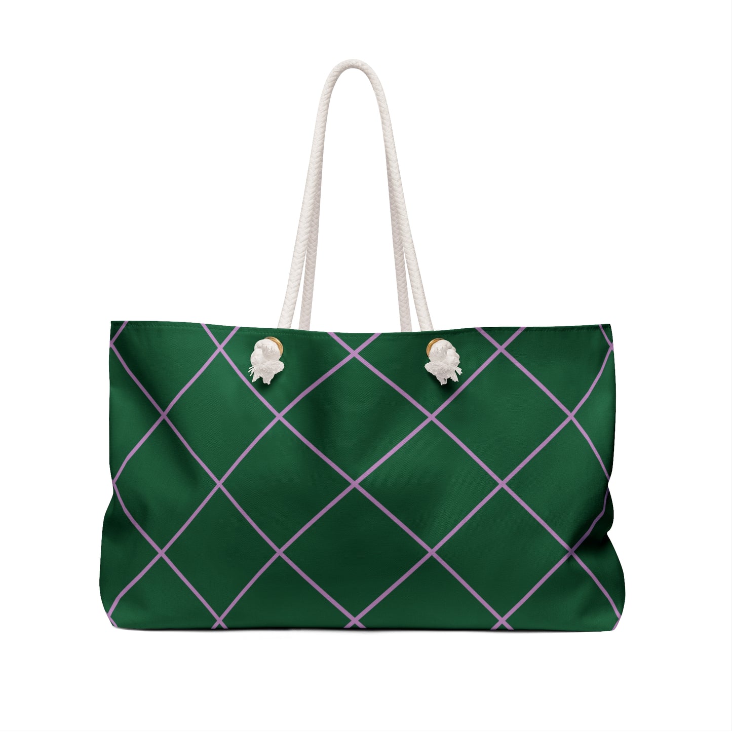 Weekender Bag - Stylish Green Geometric
