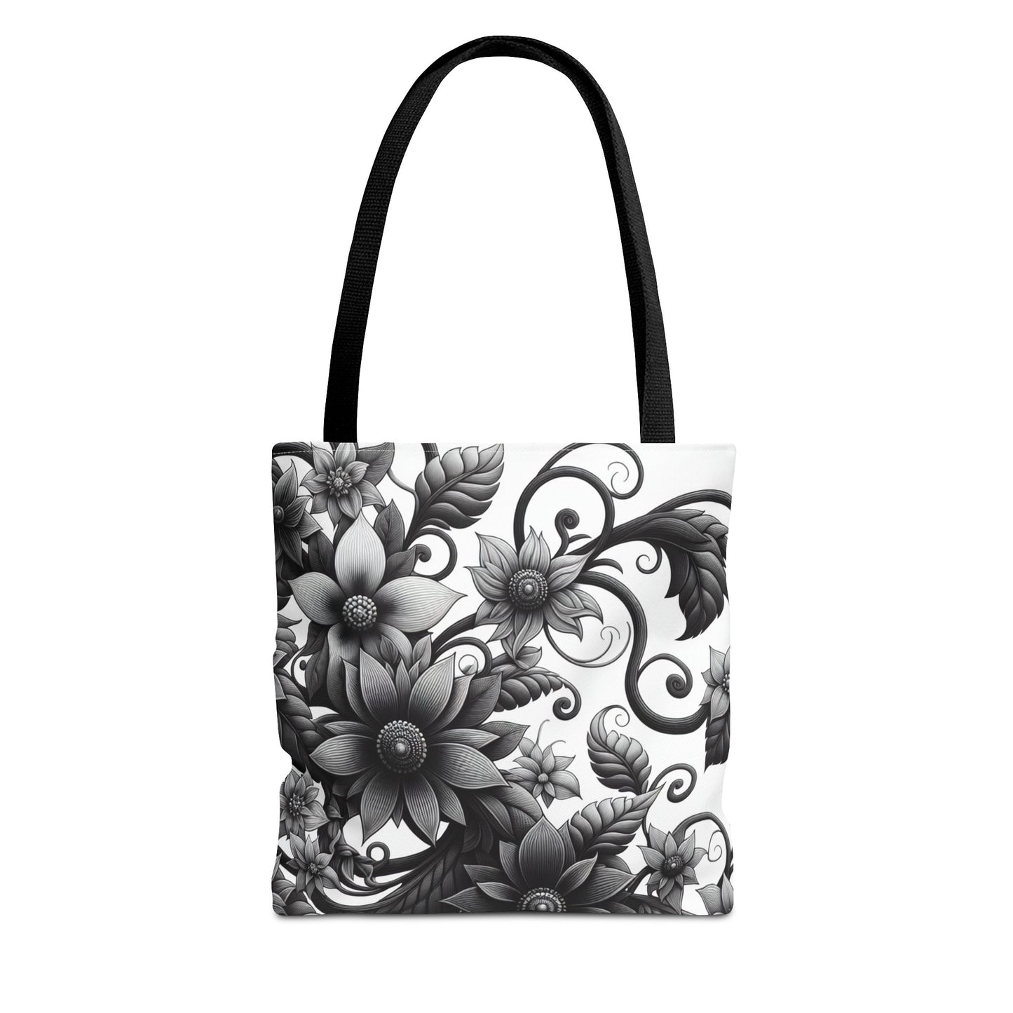 Classic Tote - Black and White Floral