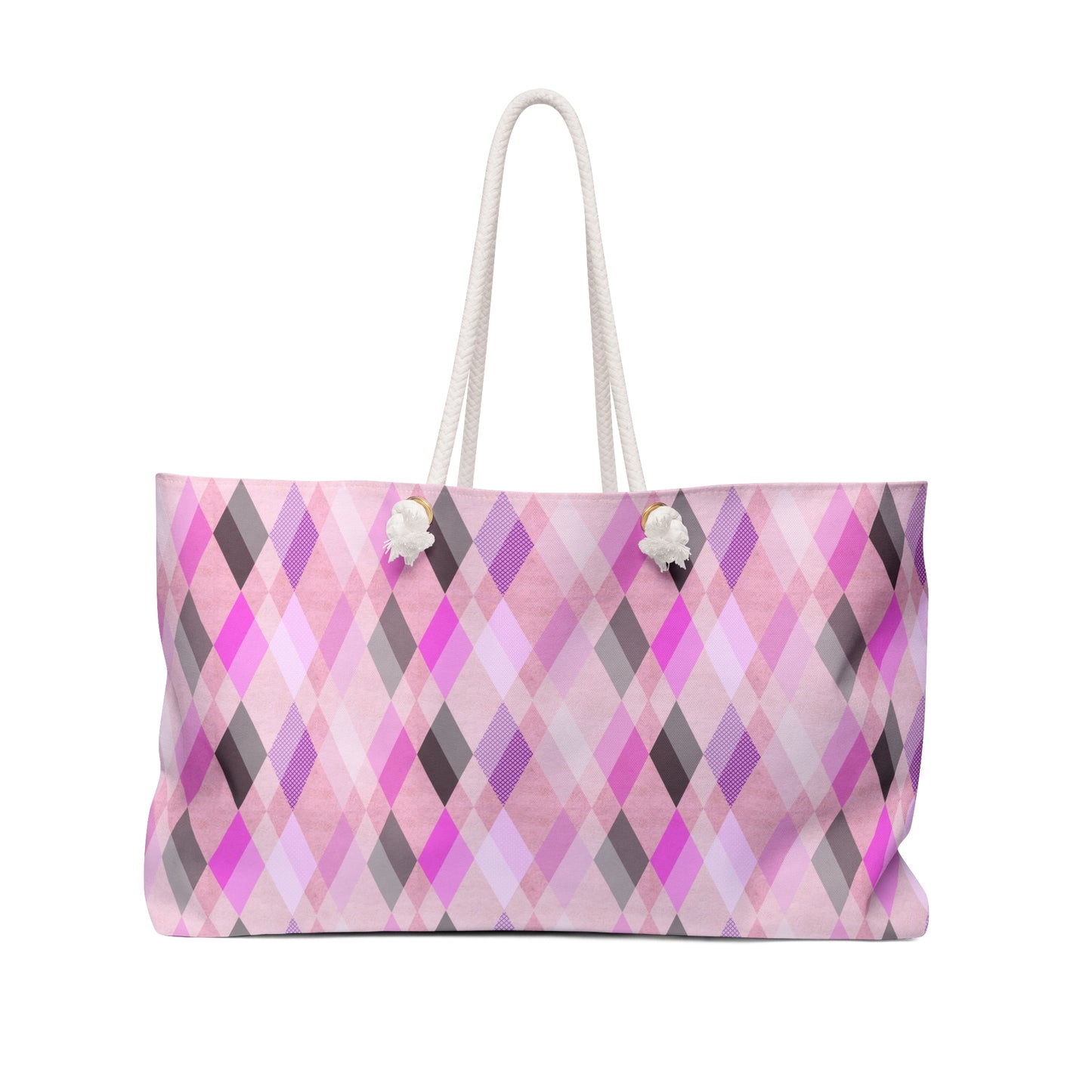 Weekender Bag - Chic Pink Argyle Inspired