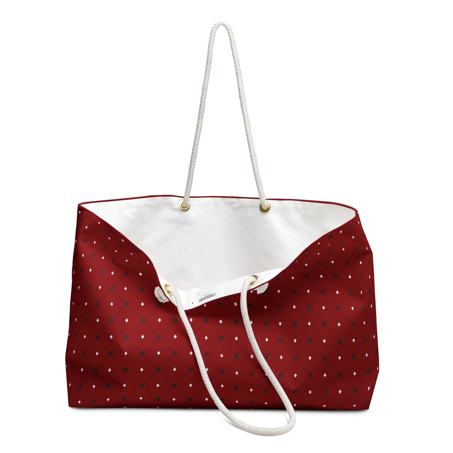 Weekender Bag - Red with Black Tuft-look