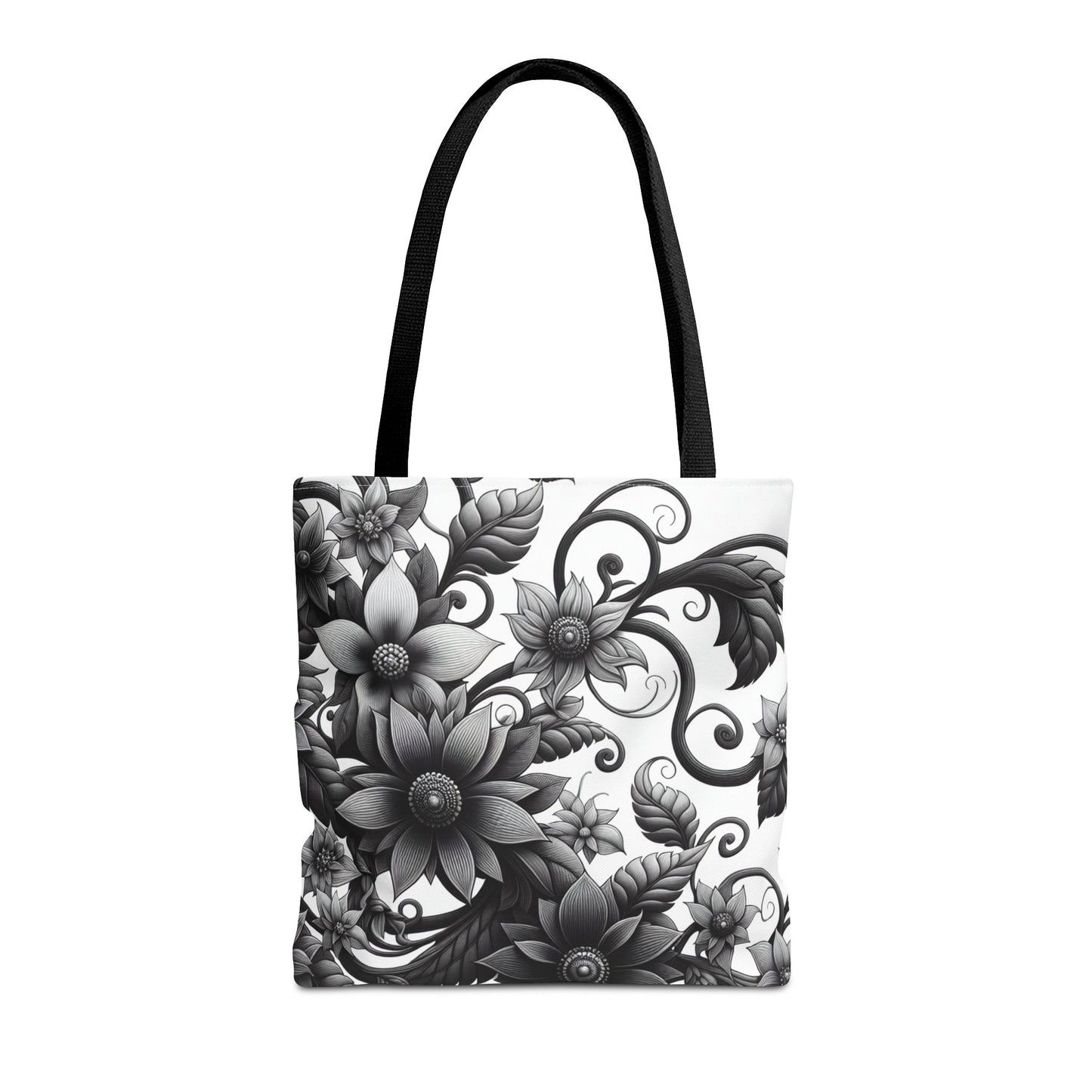 Classic Tote - Black and White Floral