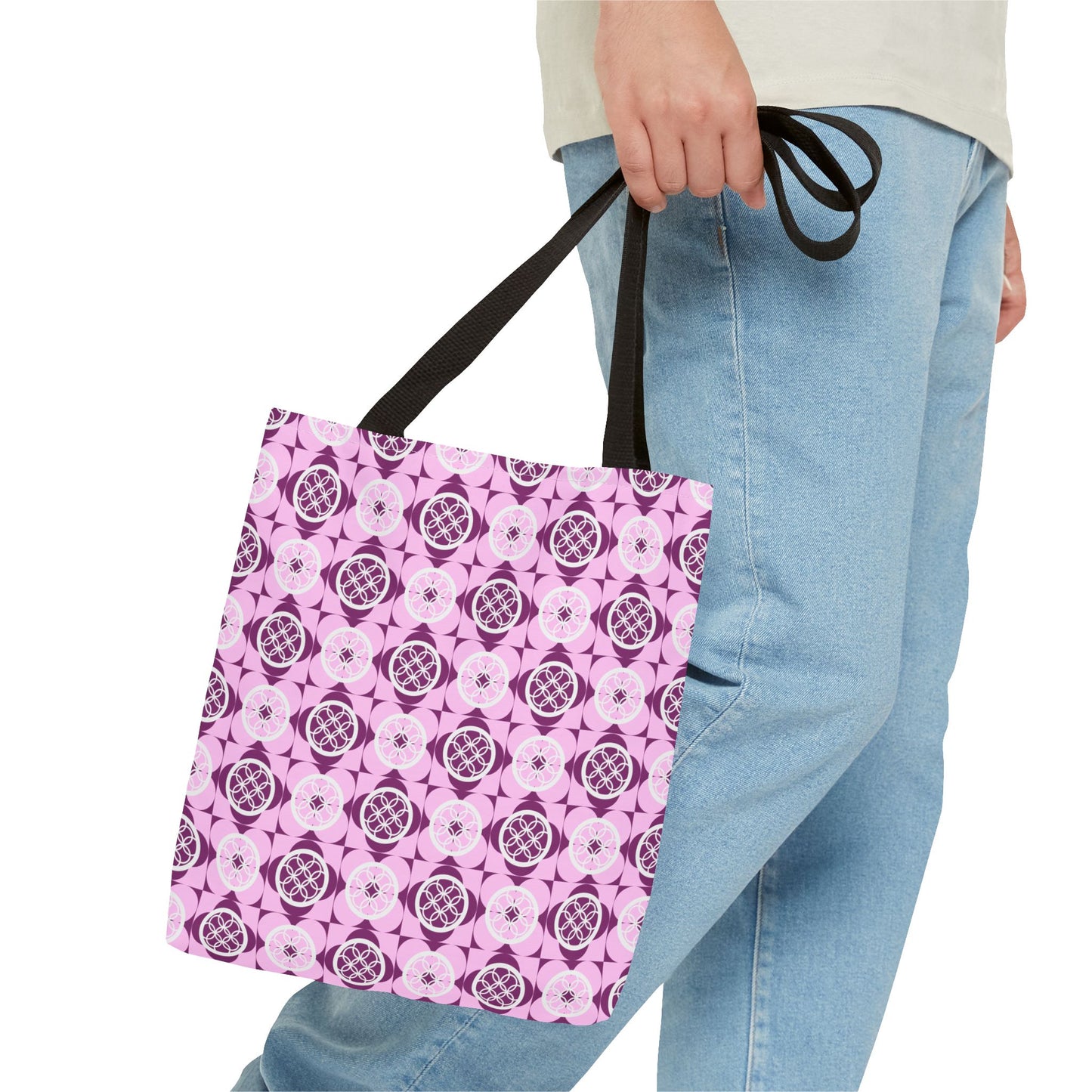 Classic Tote - Vibrant Pink Geometric Floral