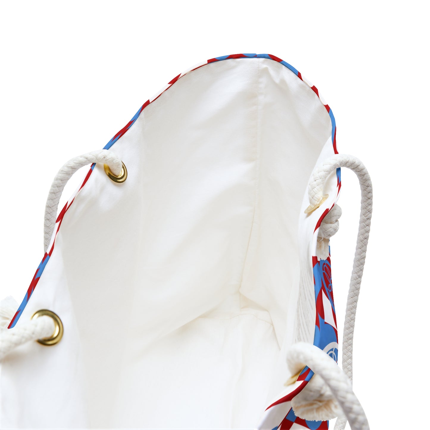 Weekender Bag - Red White Blue Geometric Floral