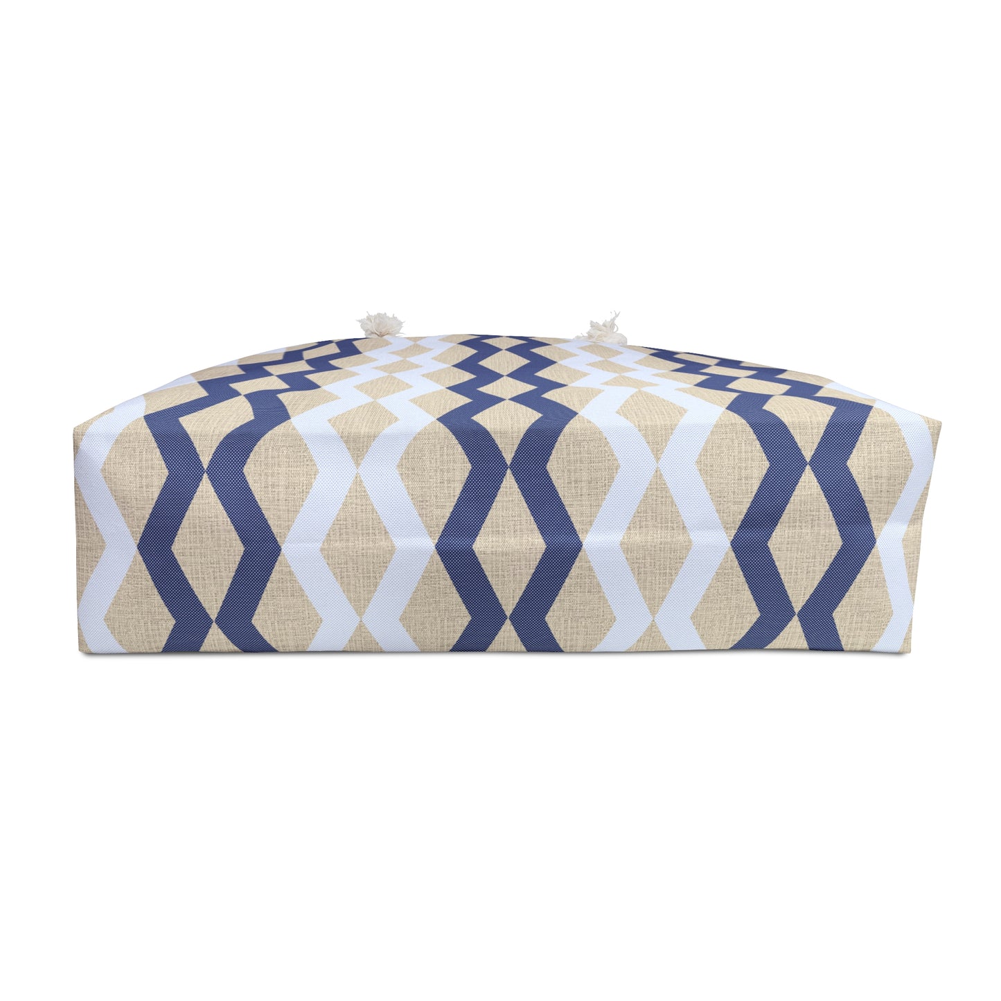 Weekender Bag - Blue Geometric on Linen-look