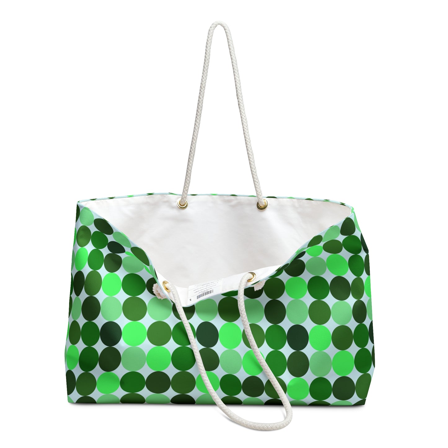 Vibrant Green Polka Dot Weekender Bag - Stylish Travel Tote for Your Adventures