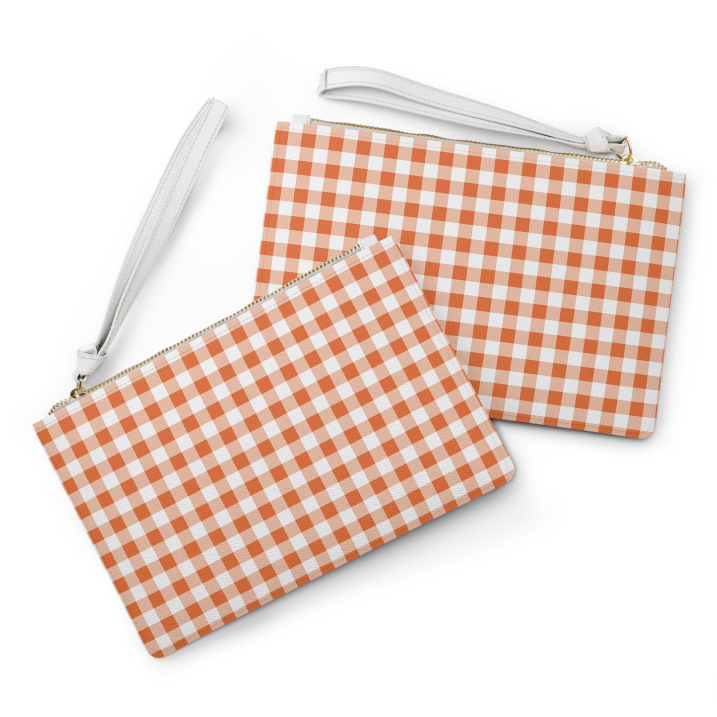 Clutch Bag - Orange Plaid