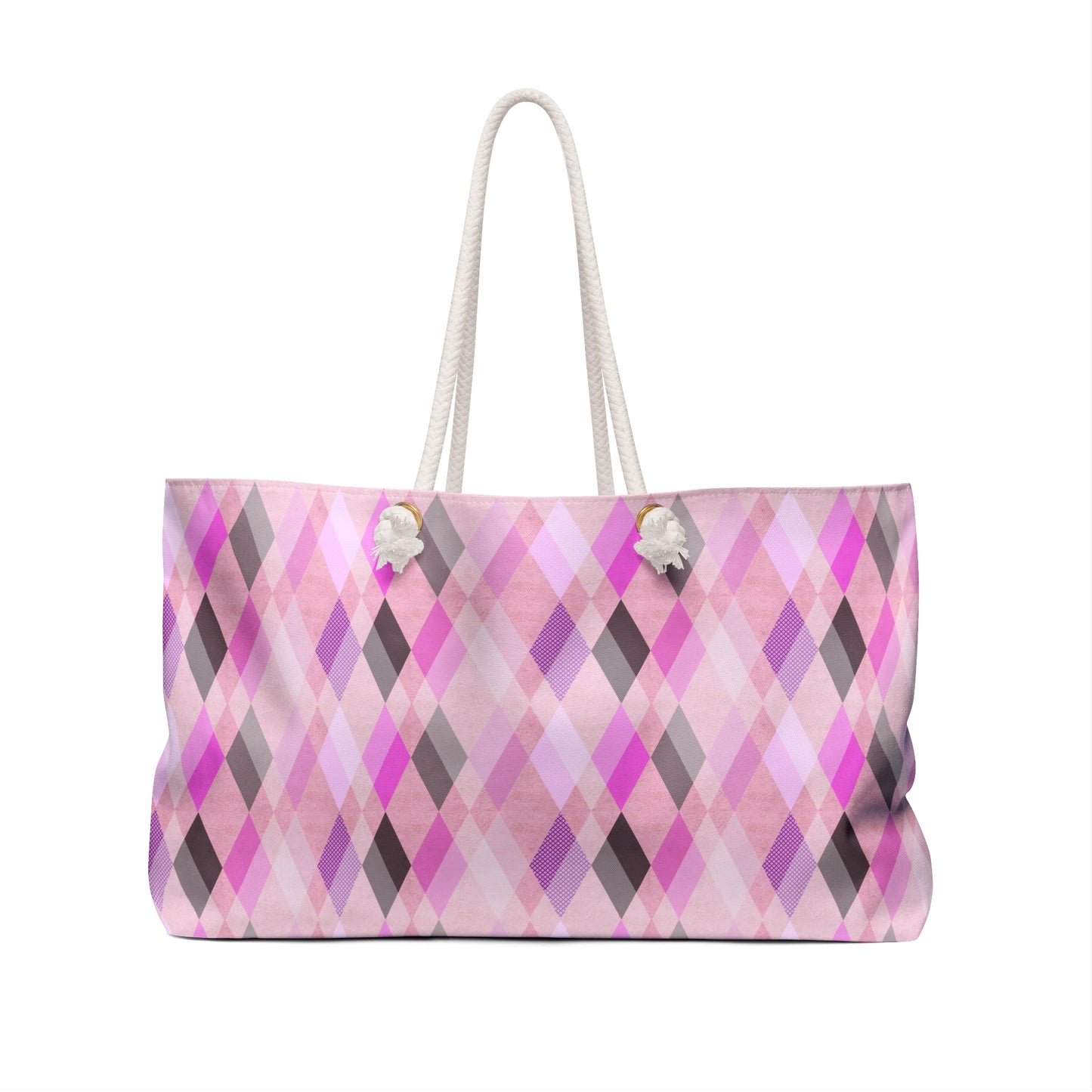 Weekender Bag - Chic Pink Argyle Inspired