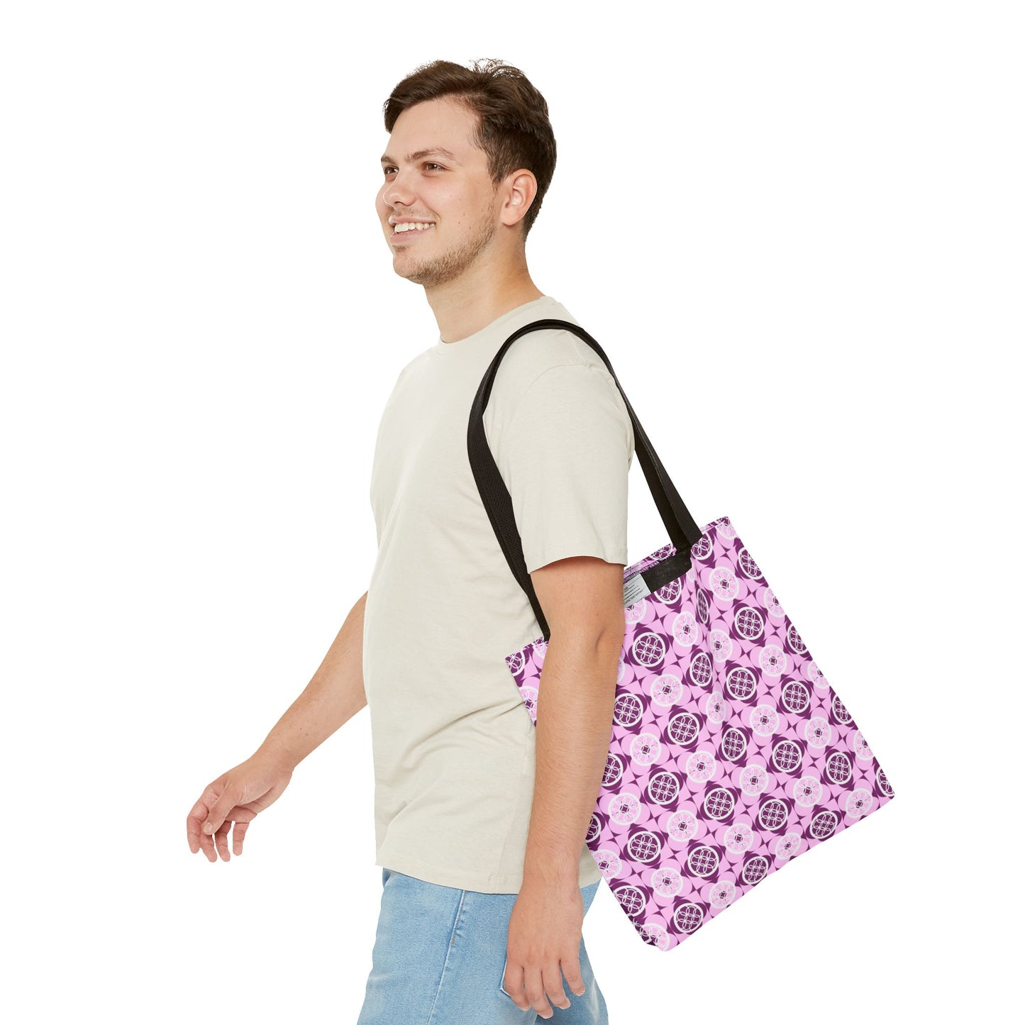 Classic Tote - Vibrant Pink Geometric Floral