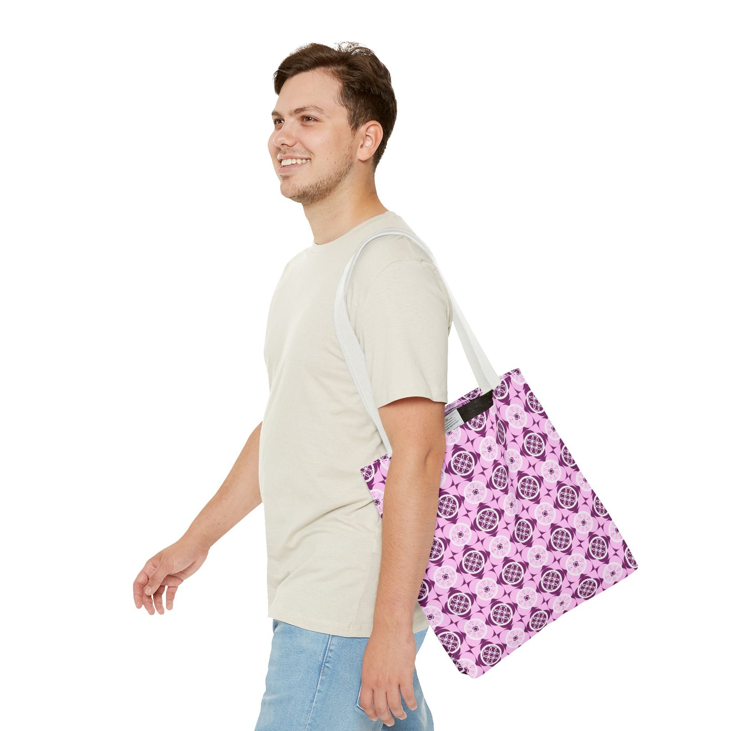 Classic Tote - Vibrant Pink Geometric Floral