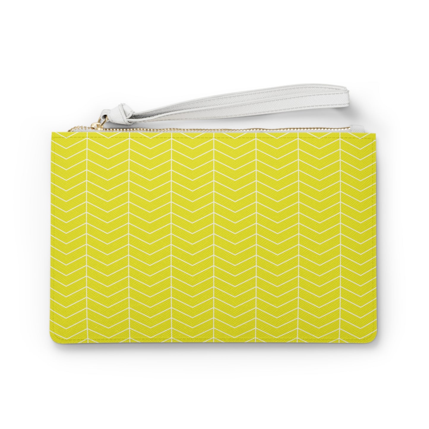 Clutch Bag – Bright Yellow Chevron Pattern