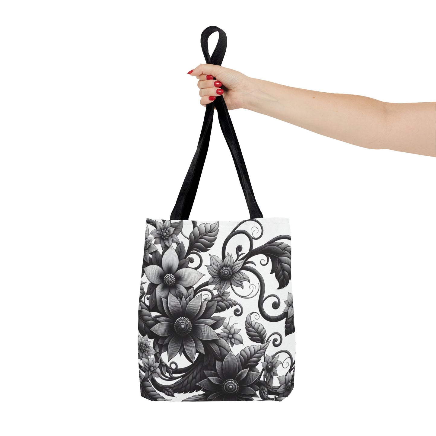 Classic Tote - Black and White Floral