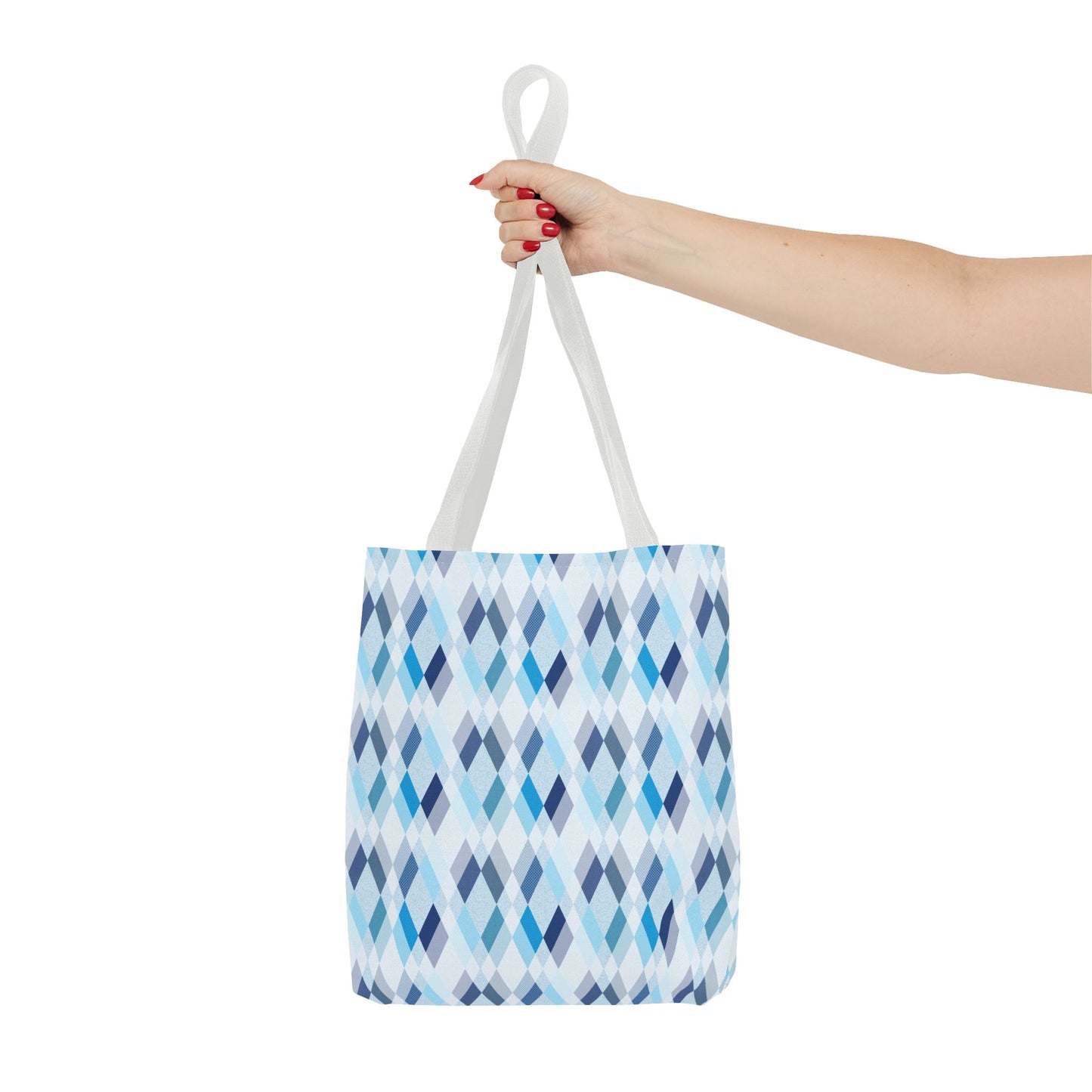 Classic Tote - Stylish Blue Argyle Inspired