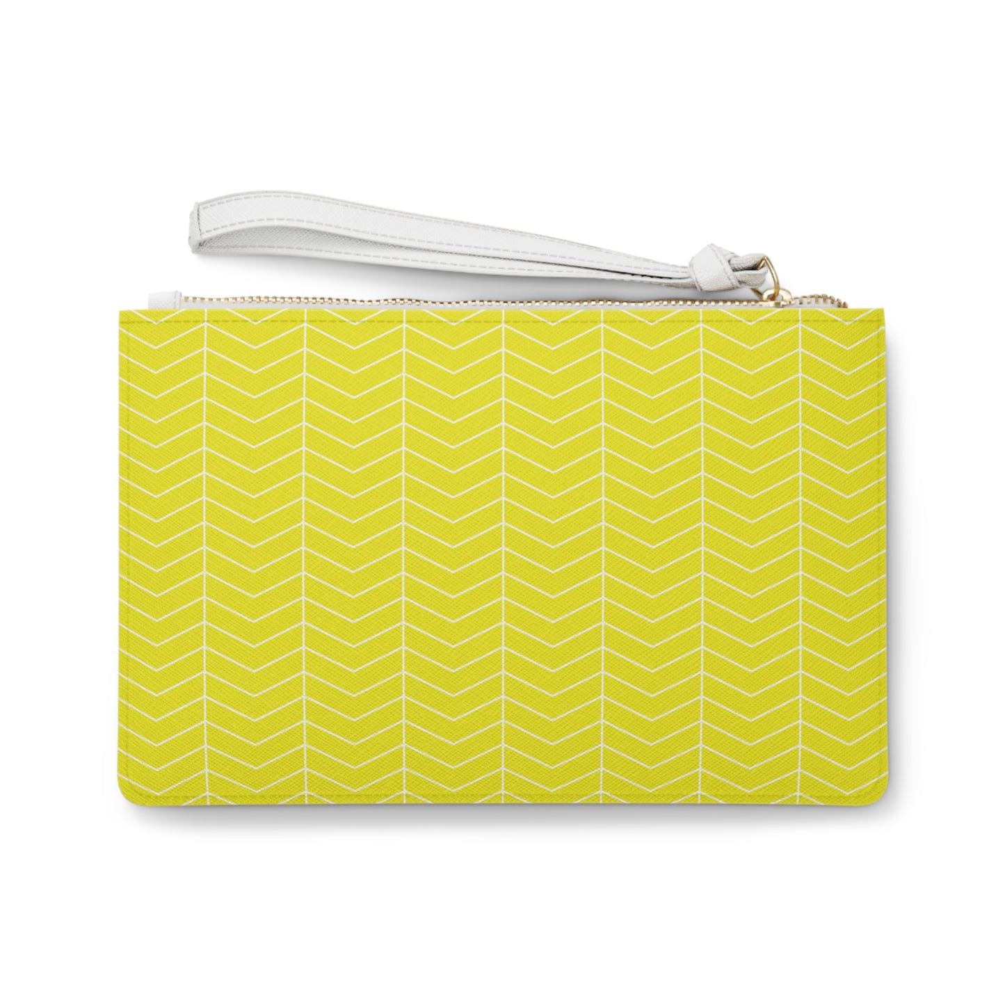 Clutch Bag – Bright Yellow Chevron Pattern