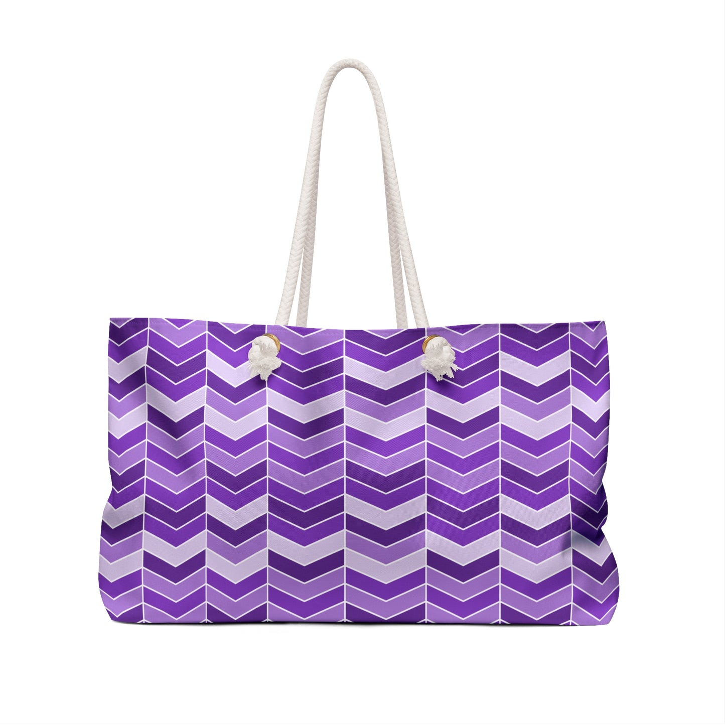 Weekender Bag - Stylish Multi-Purple Chevron