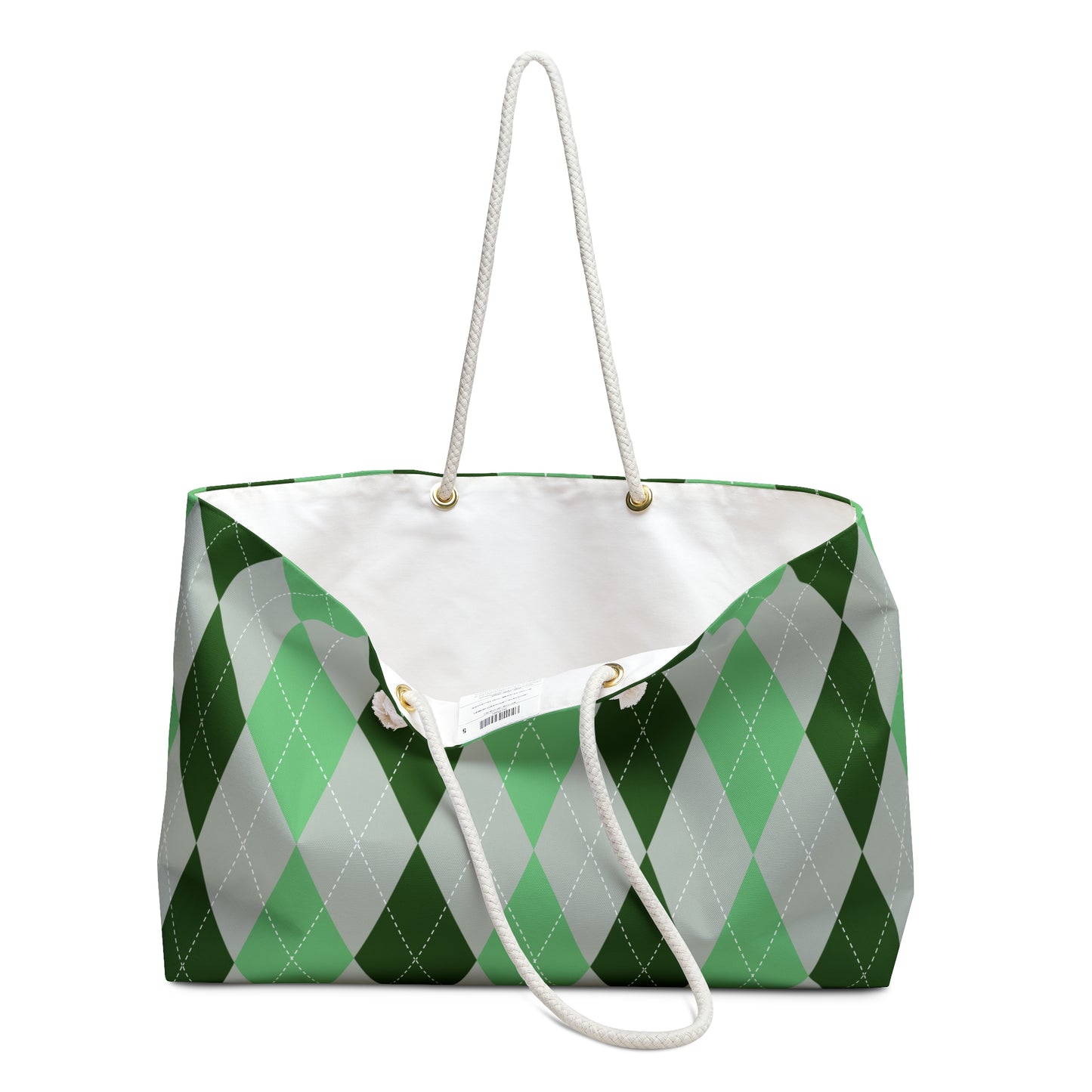 Weekender Bag - Green Argyle