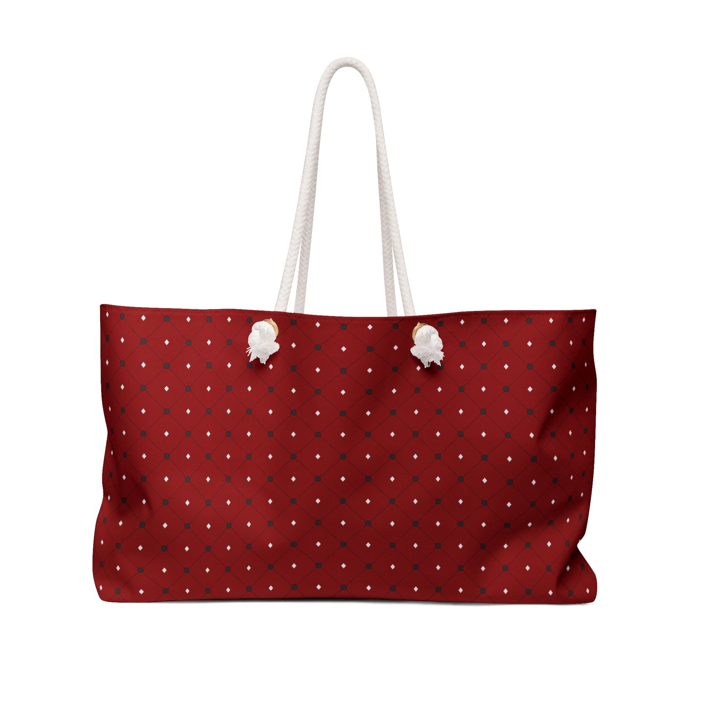 Weekender Bag - Red with Black Tuft-look