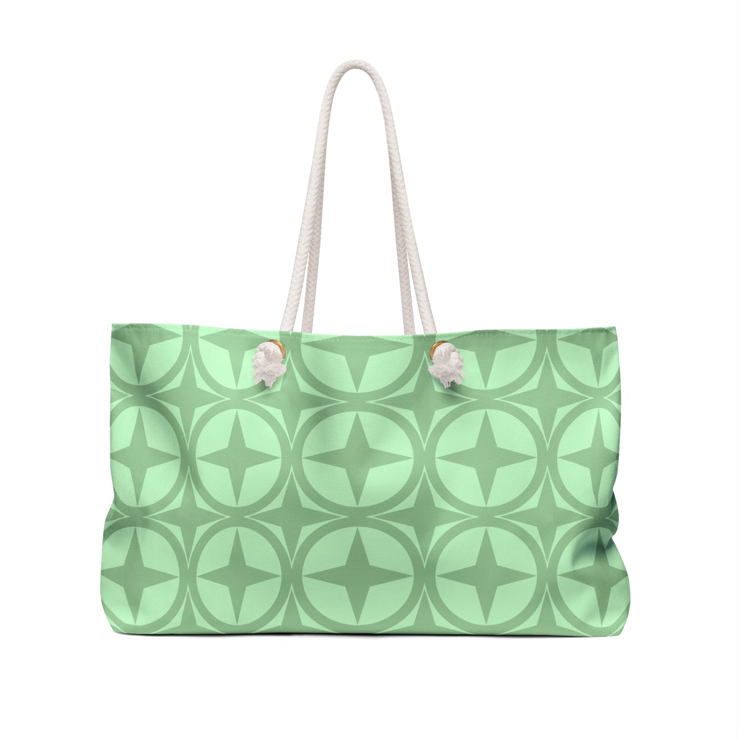 Weekender Bag - Chic Mint Green Stars
