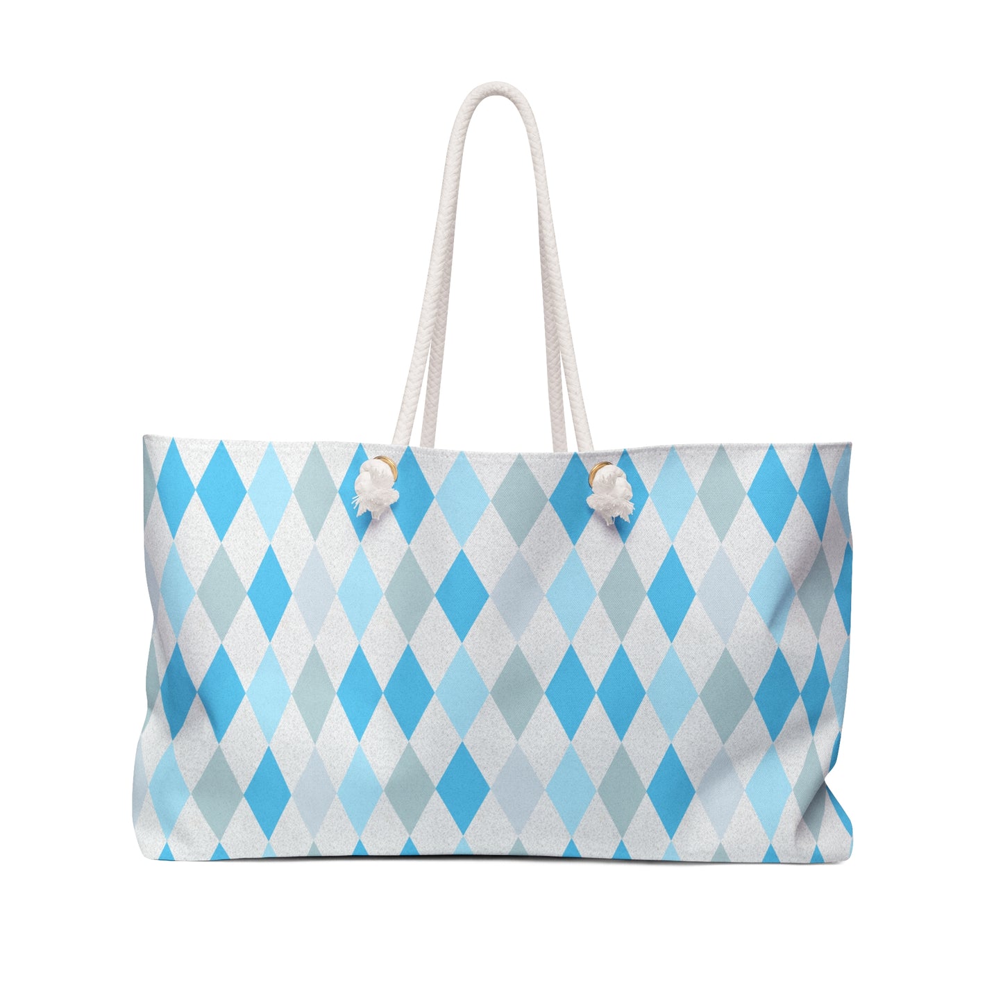 Weekender Bag - Chic Blue Diamond Pattern