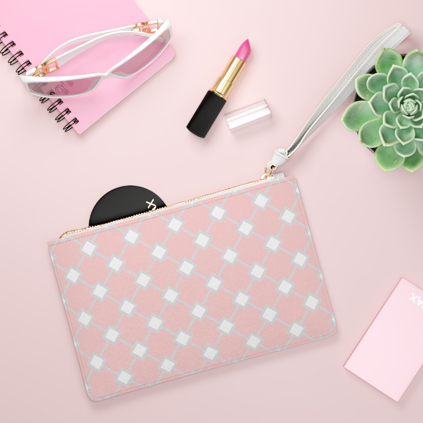 Clutch Bag - Chic Pink Pattern