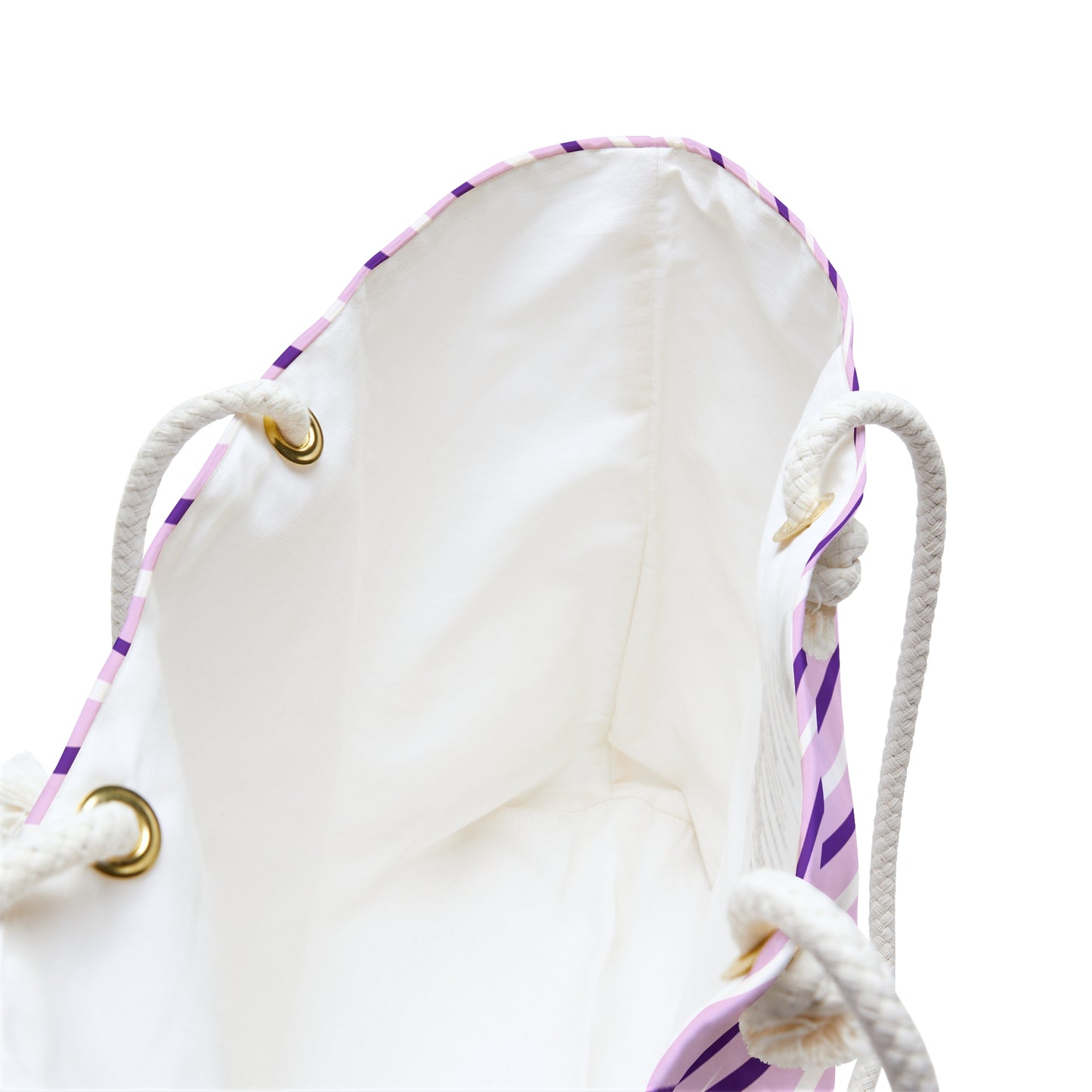 Weekender Bag - Purple and White Diagonal Stripes