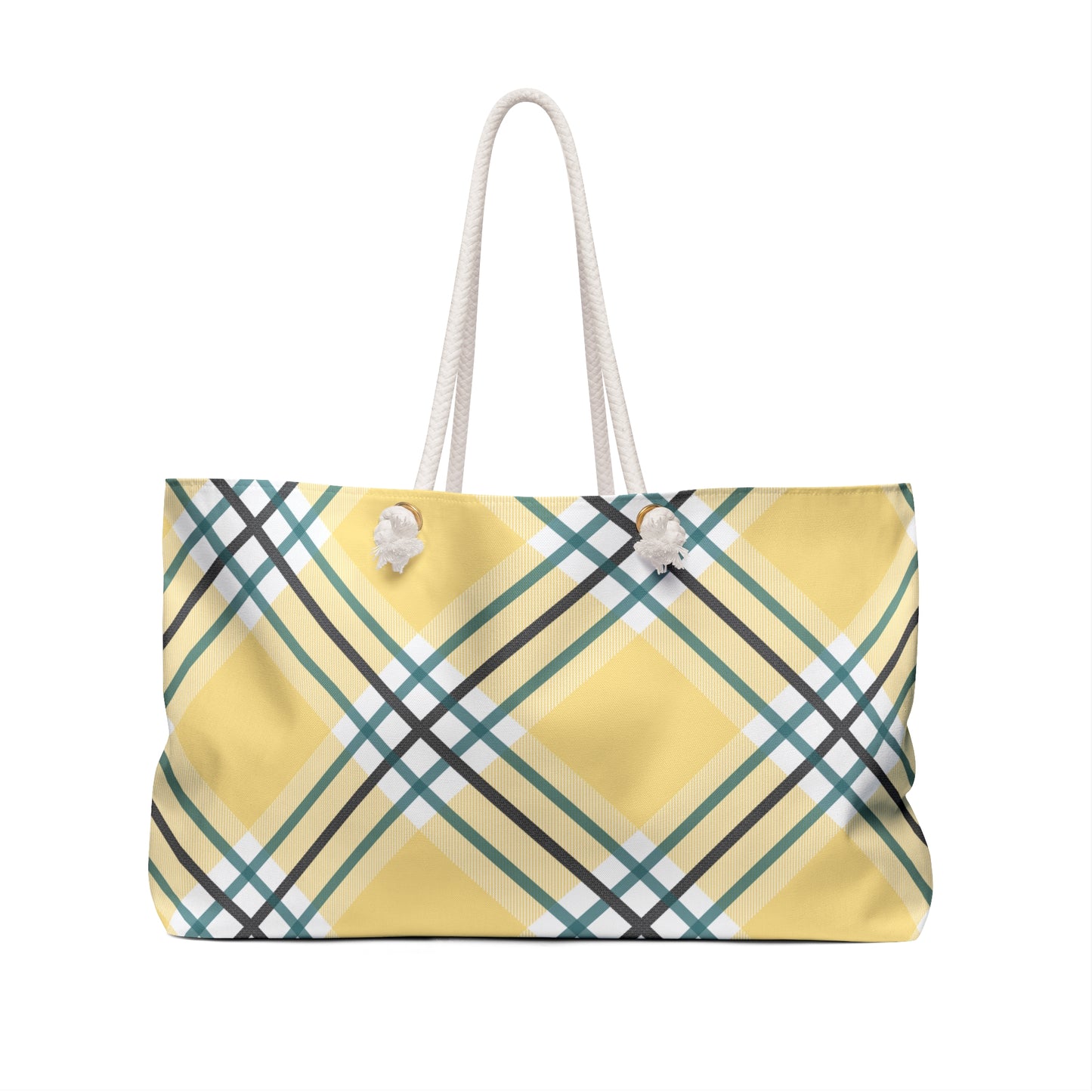 Weekender Bag - Stylish Yellow Plaid