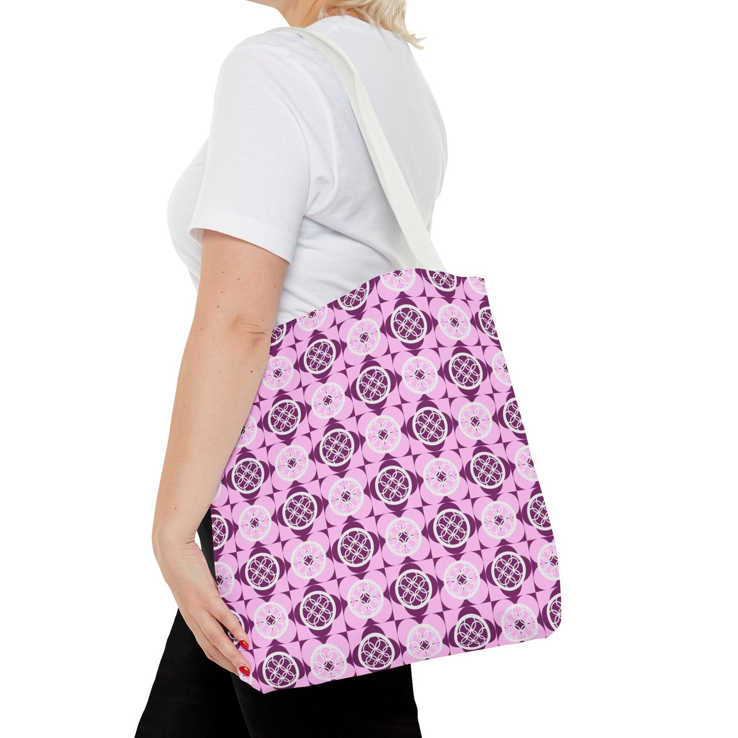 Classic Tote - Vibrant Pink Geometric Floral