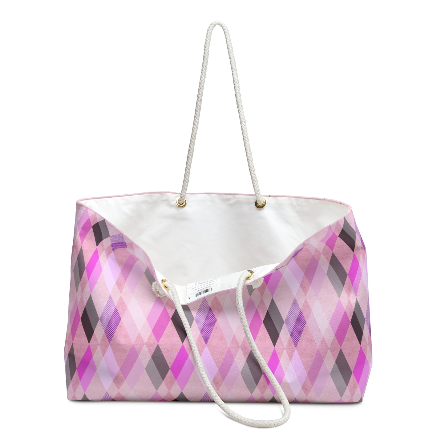 Weekender Bag - Chic Pink Argyle Inspired