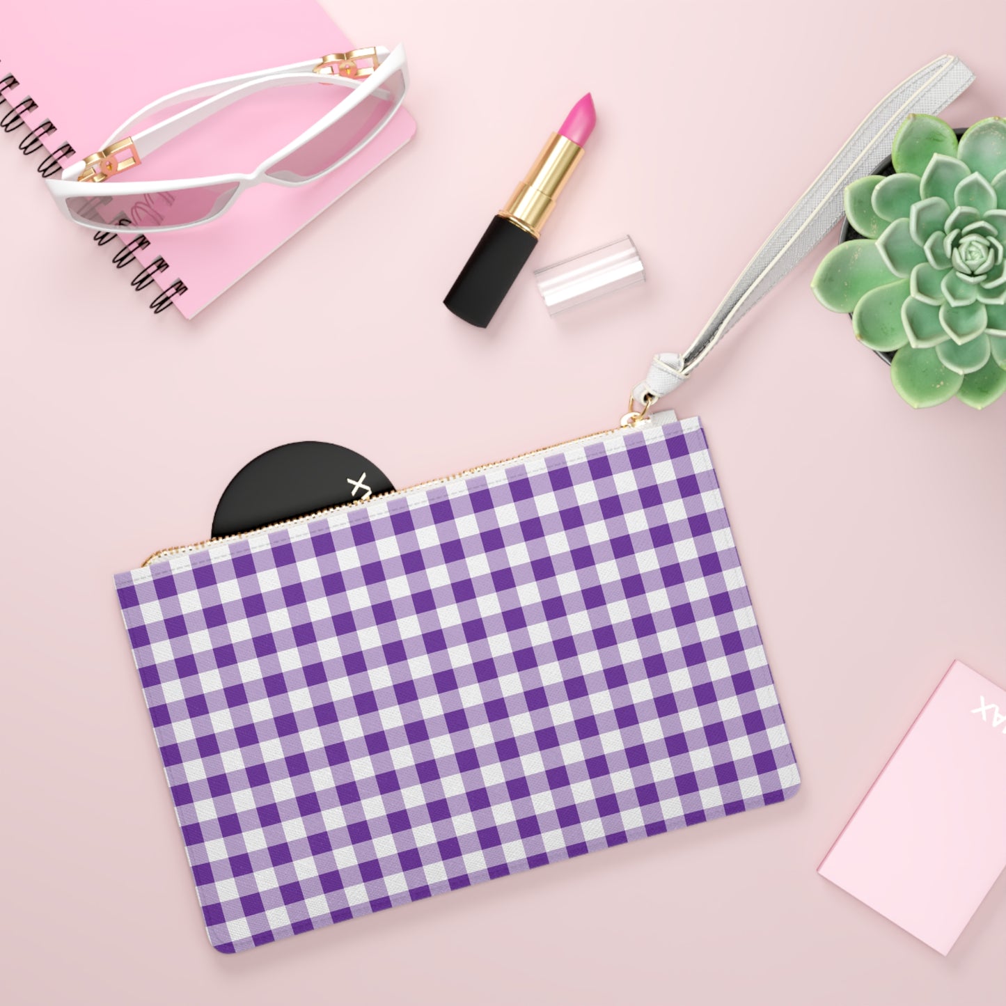 Clutch Bag - Purple Plaid