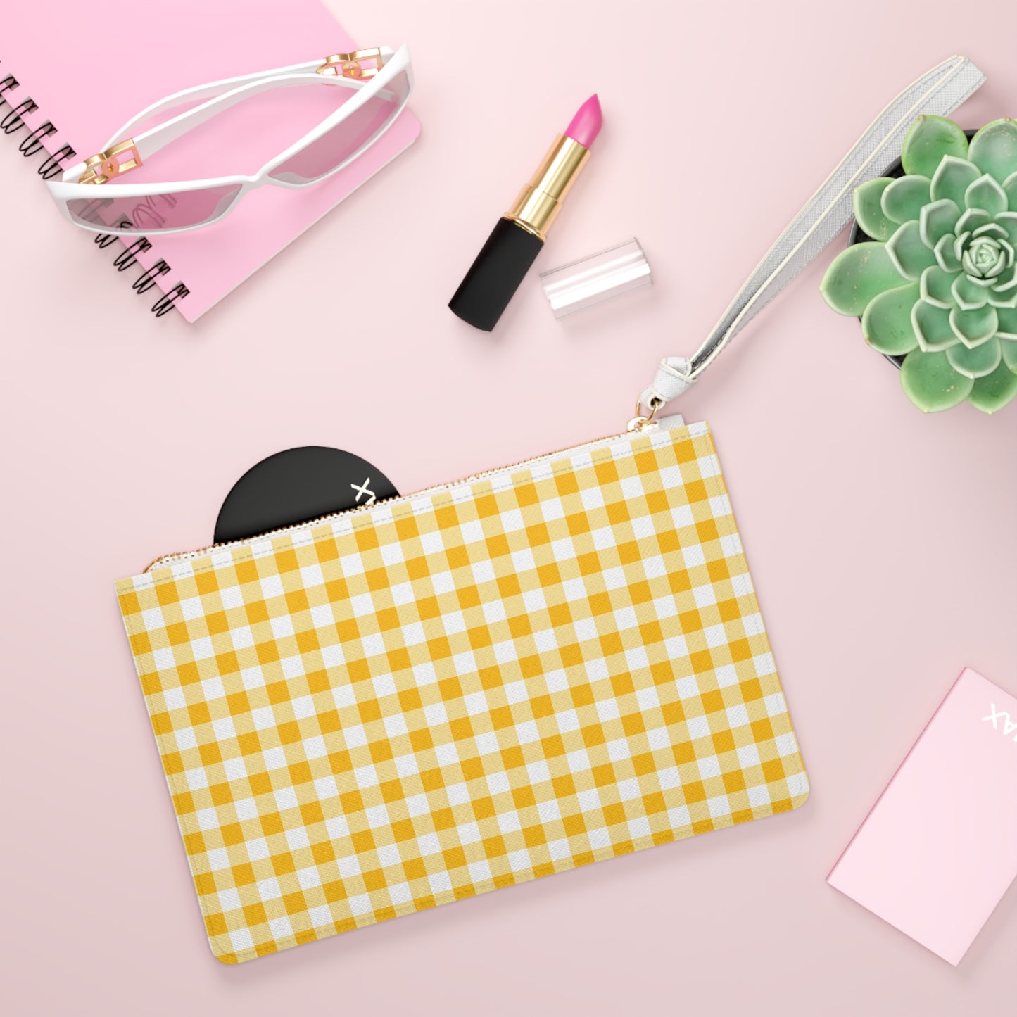 Clutch Bag - Yellow Plaid