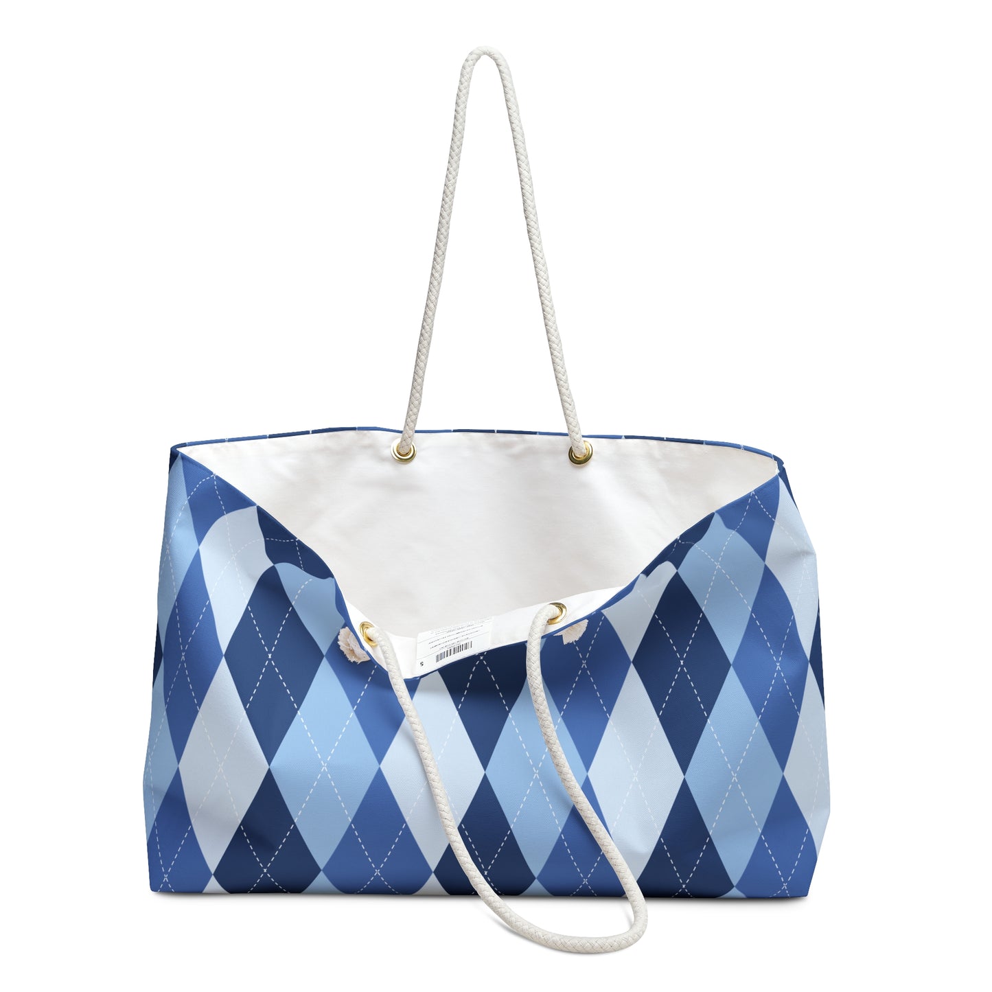 Weekender Bag - Blue Argyle