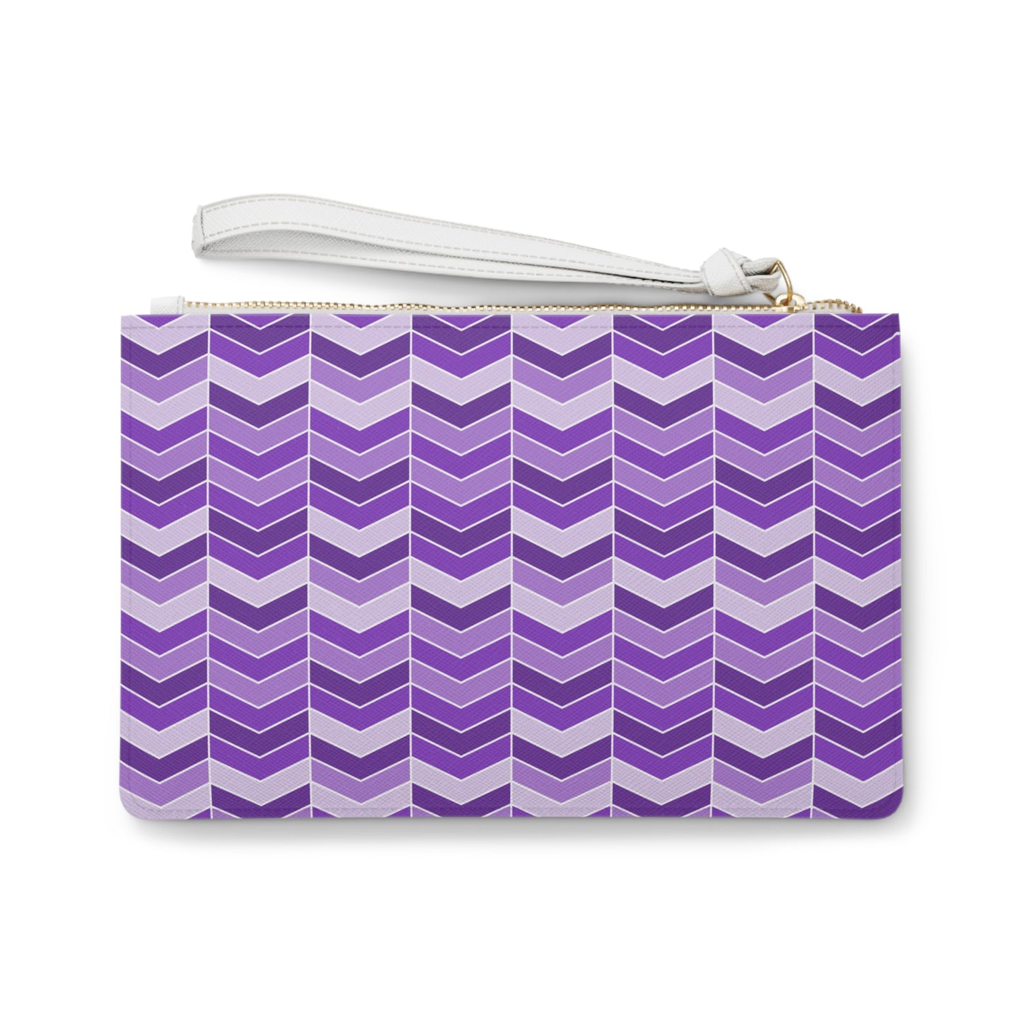 Clutch Bag - Stylish Multi-Purple Chevron