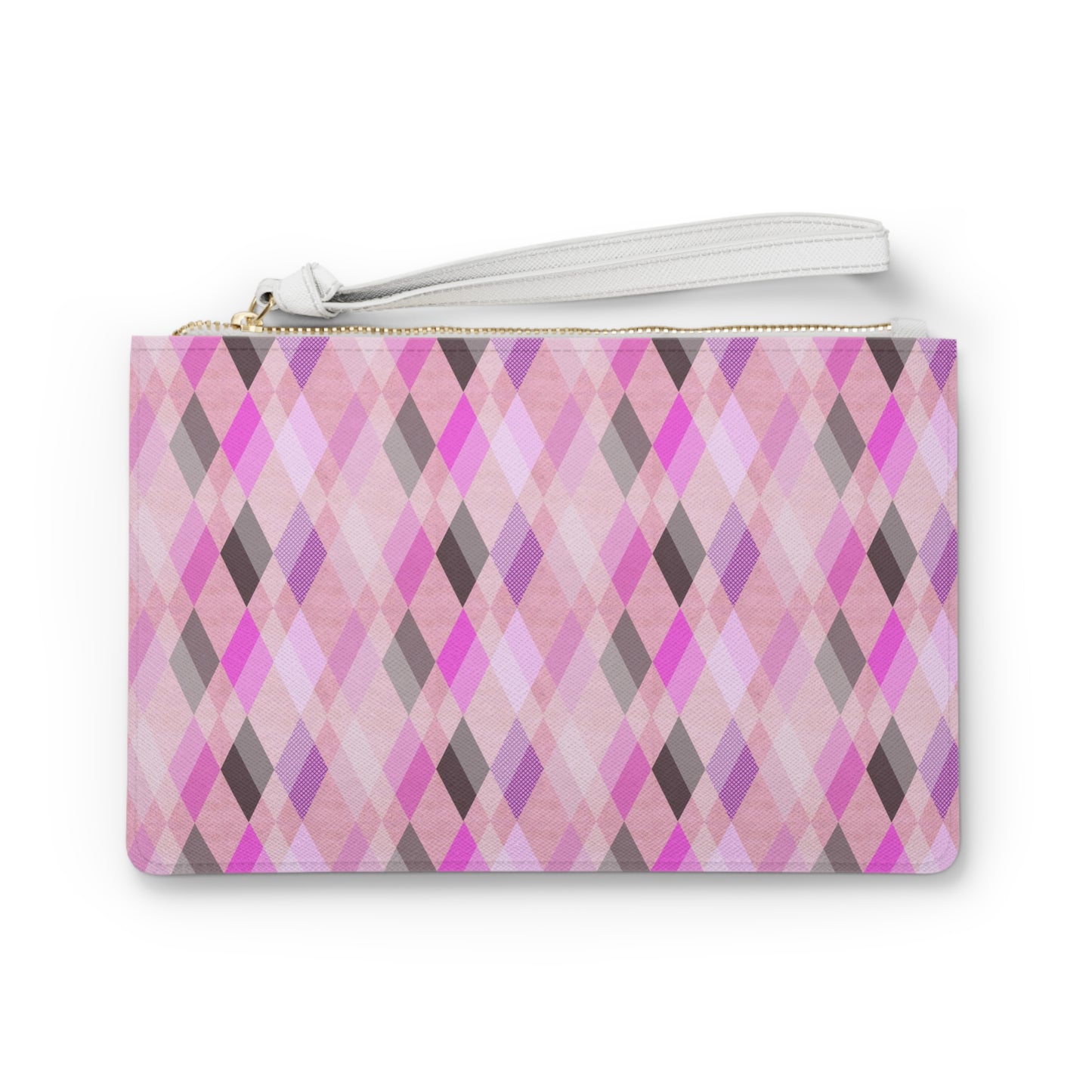 Clutch Bag - Chic Pink Argyle Inspired
