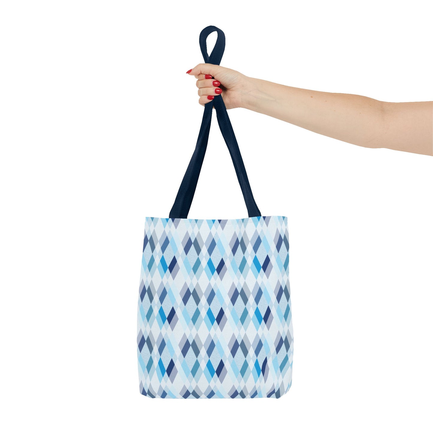 Classic Tote - Stylish Blue Argyle Inspired