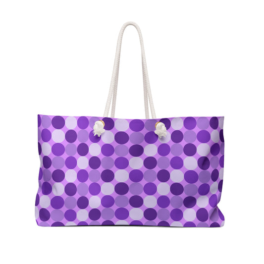 Fun Polka Dot Weekender Bag - Stylish Travel Tote for Weekend Getaways
