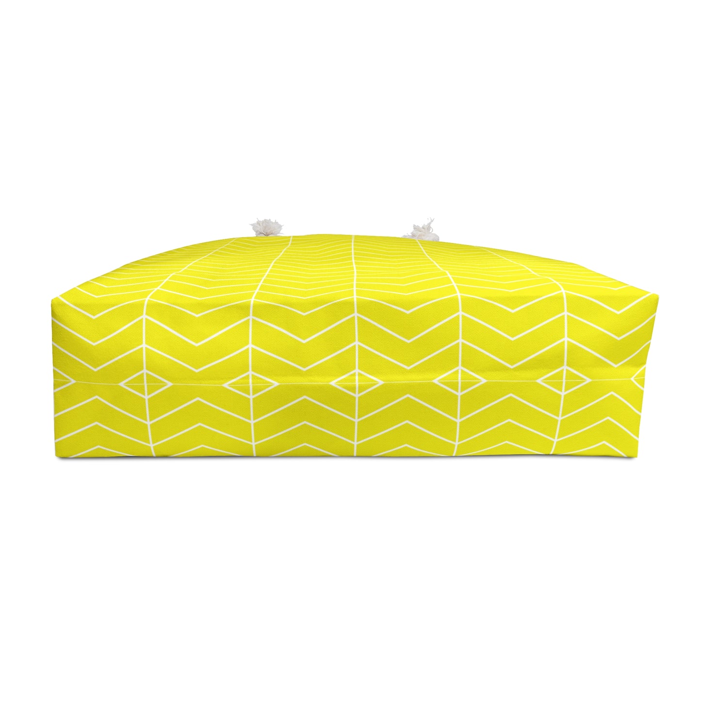 Weekender Bag - Bright Yellow Chevron Pattern