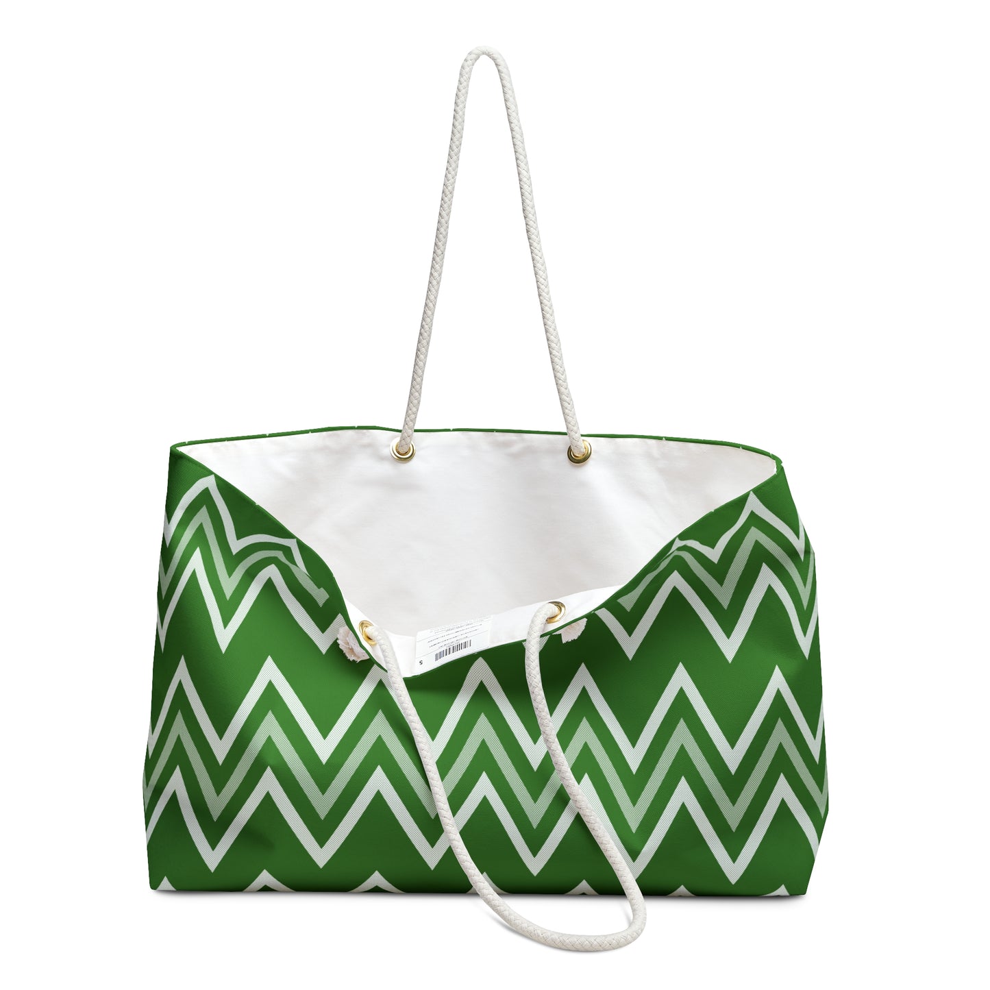 Weekender Bag - Green Zigzag