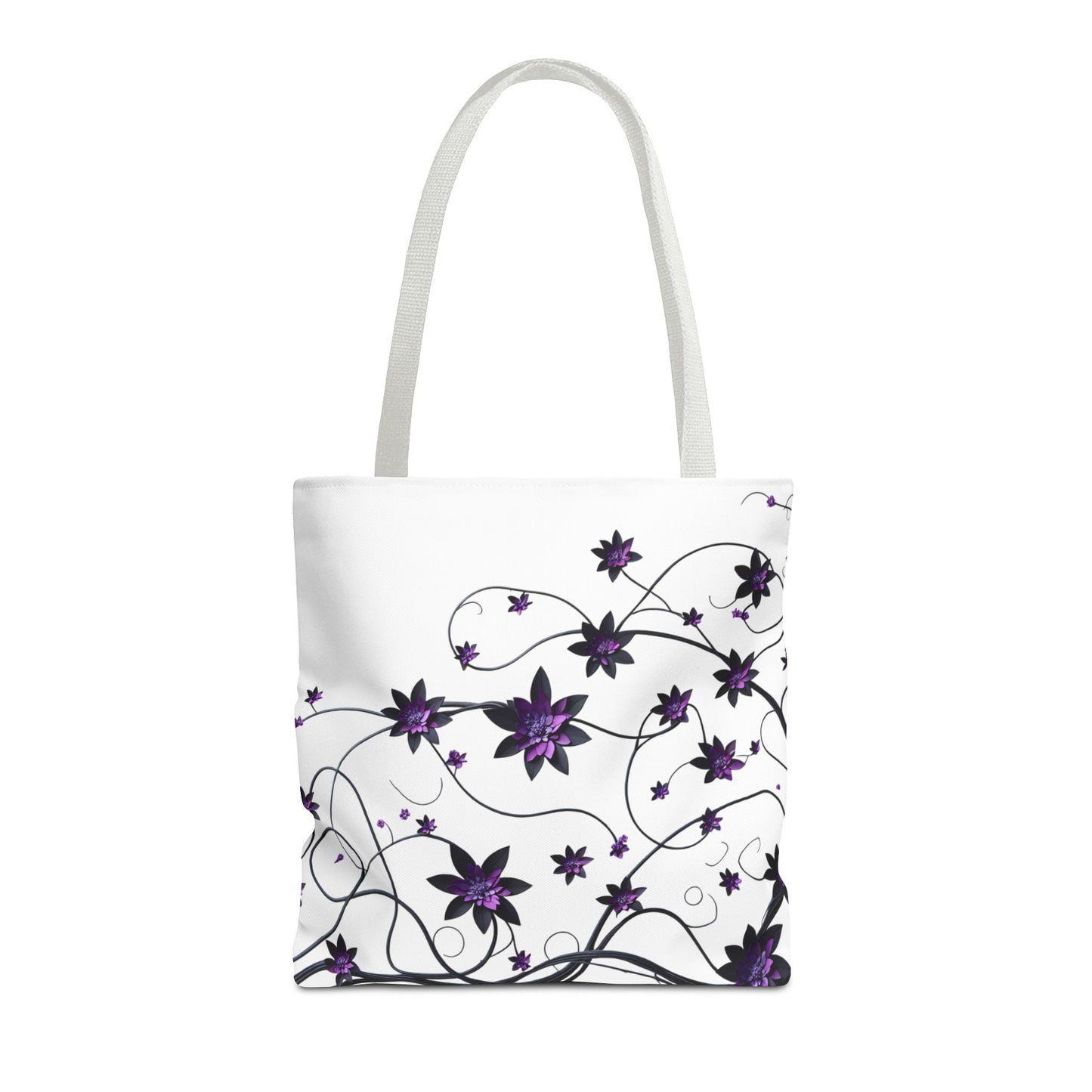 Classic Tote - Purple Flowers on Vines